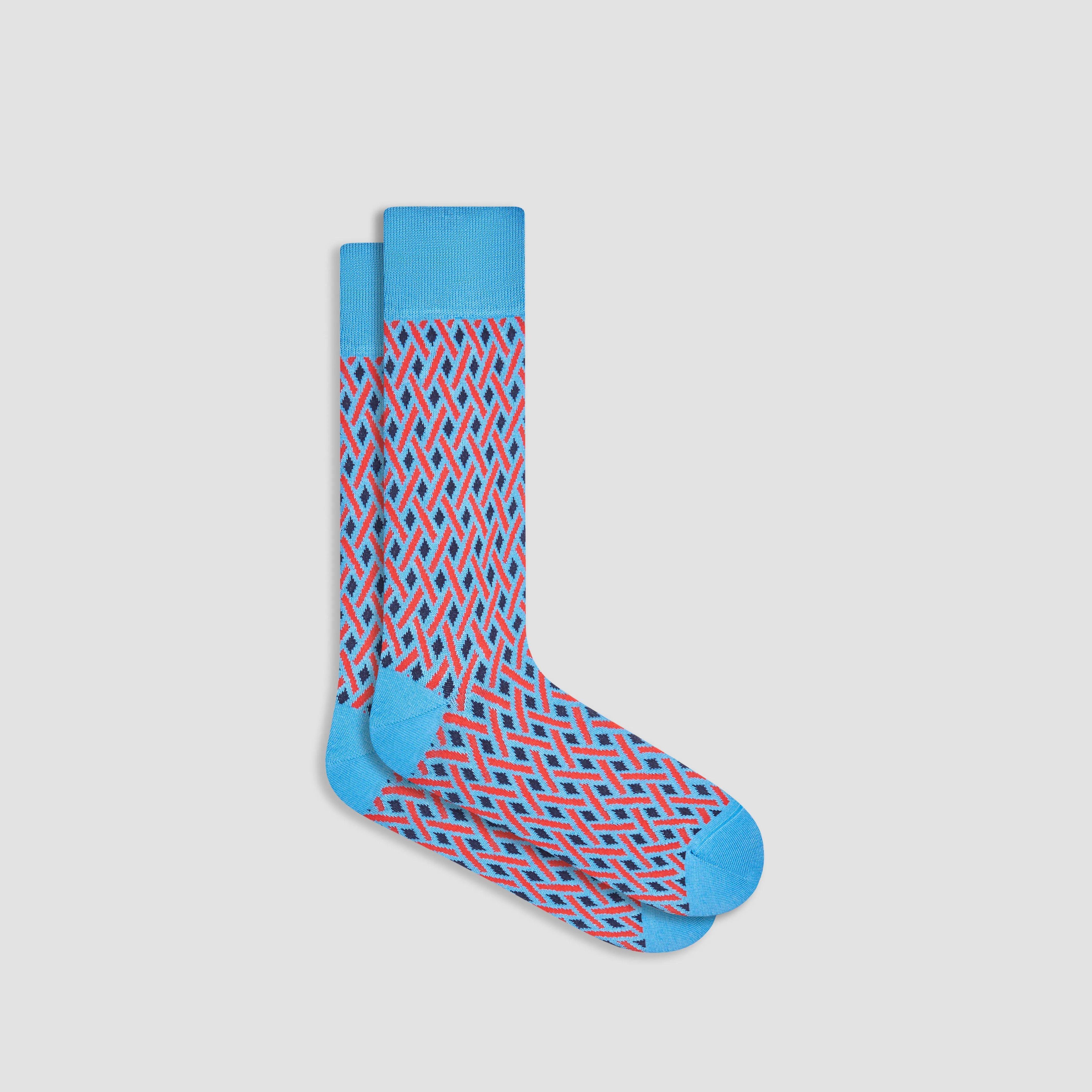 Geometric Mid-Calf Socks sold by Bugatchi
