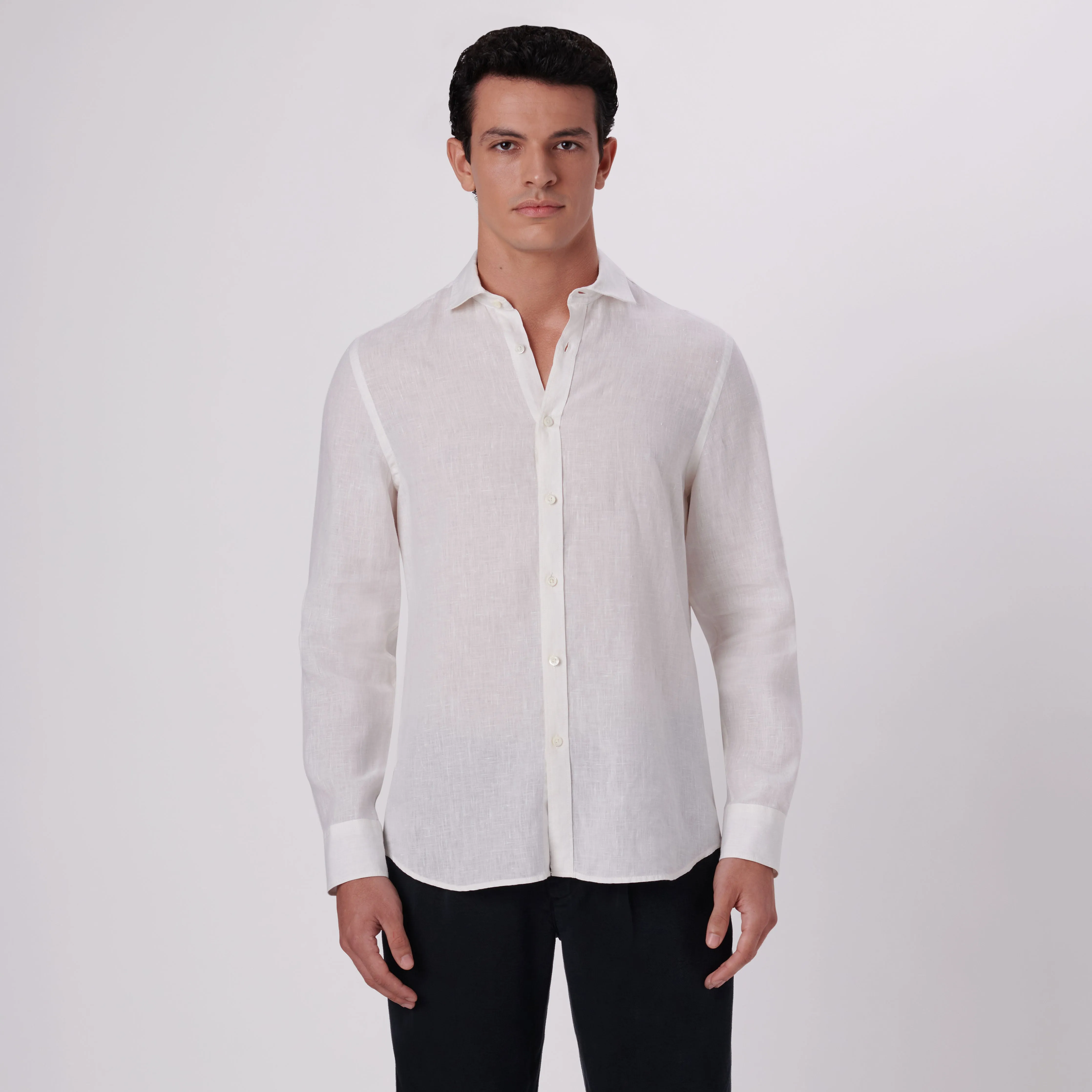 Axel Solid Linen Shirt sold by Bugatchi product image thumbnail 2