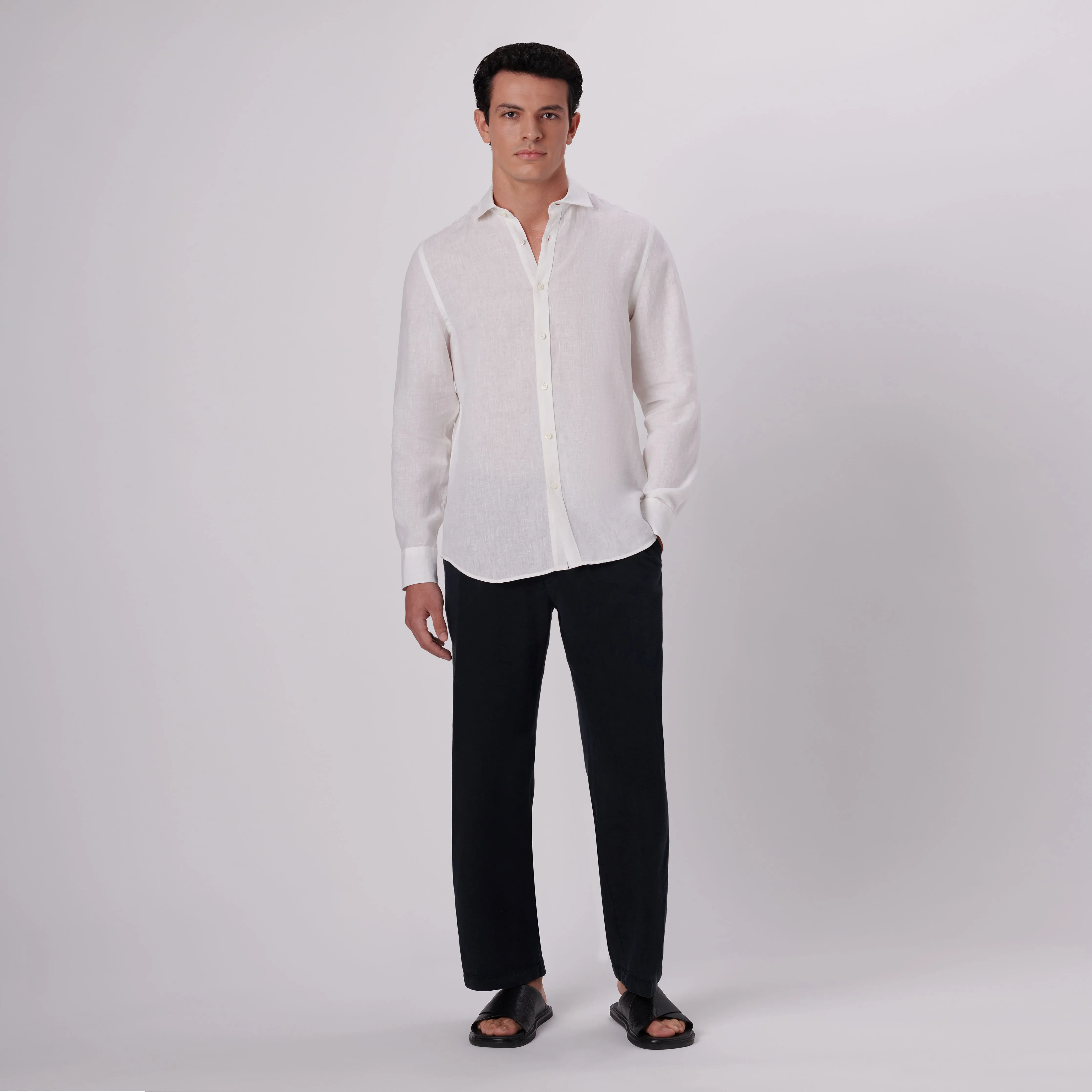 Axel Solid Linen Shirt sold by Bugatchi product image thumbnail 5