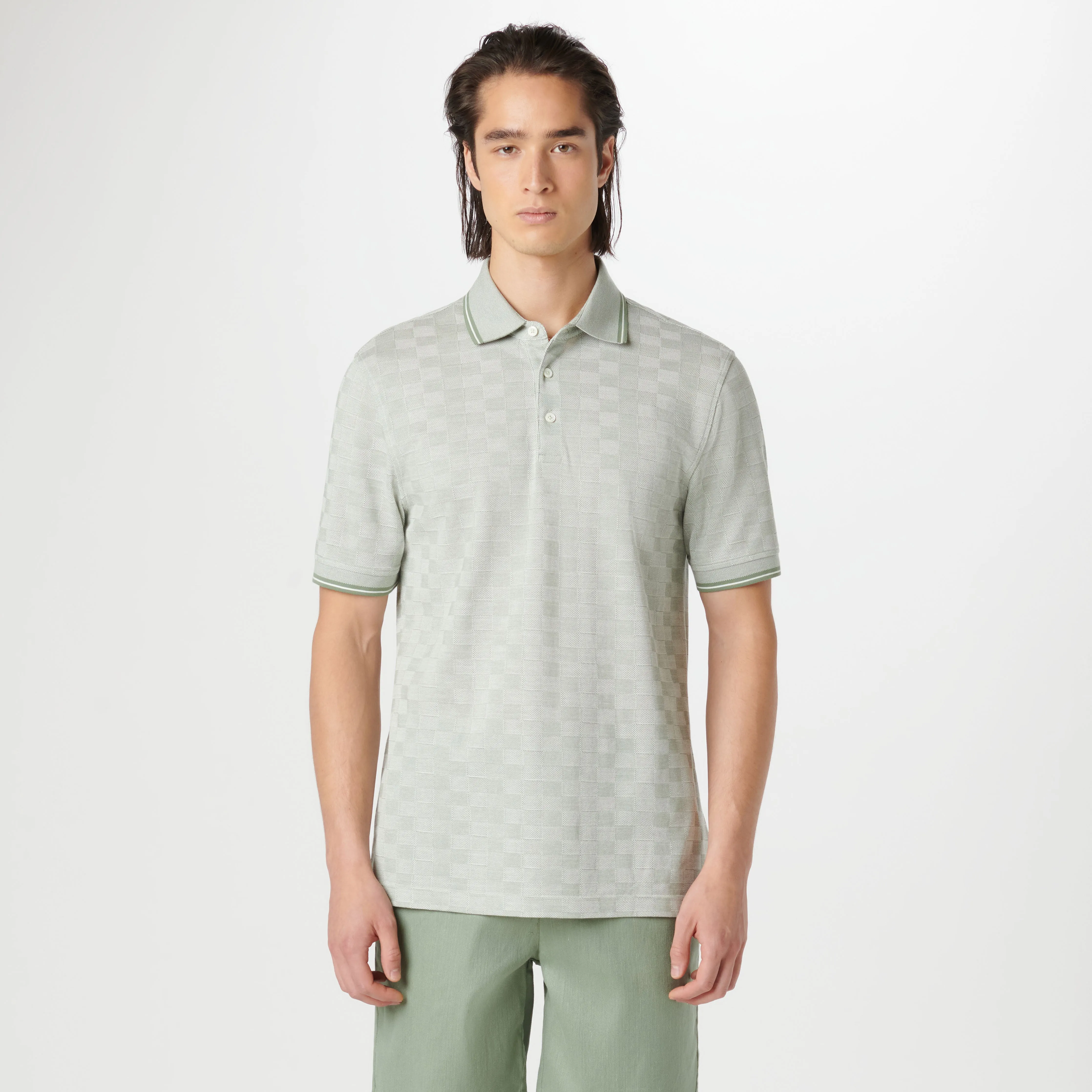 Checkerboard Polo sold by Bugatchi product image thumbnail 2