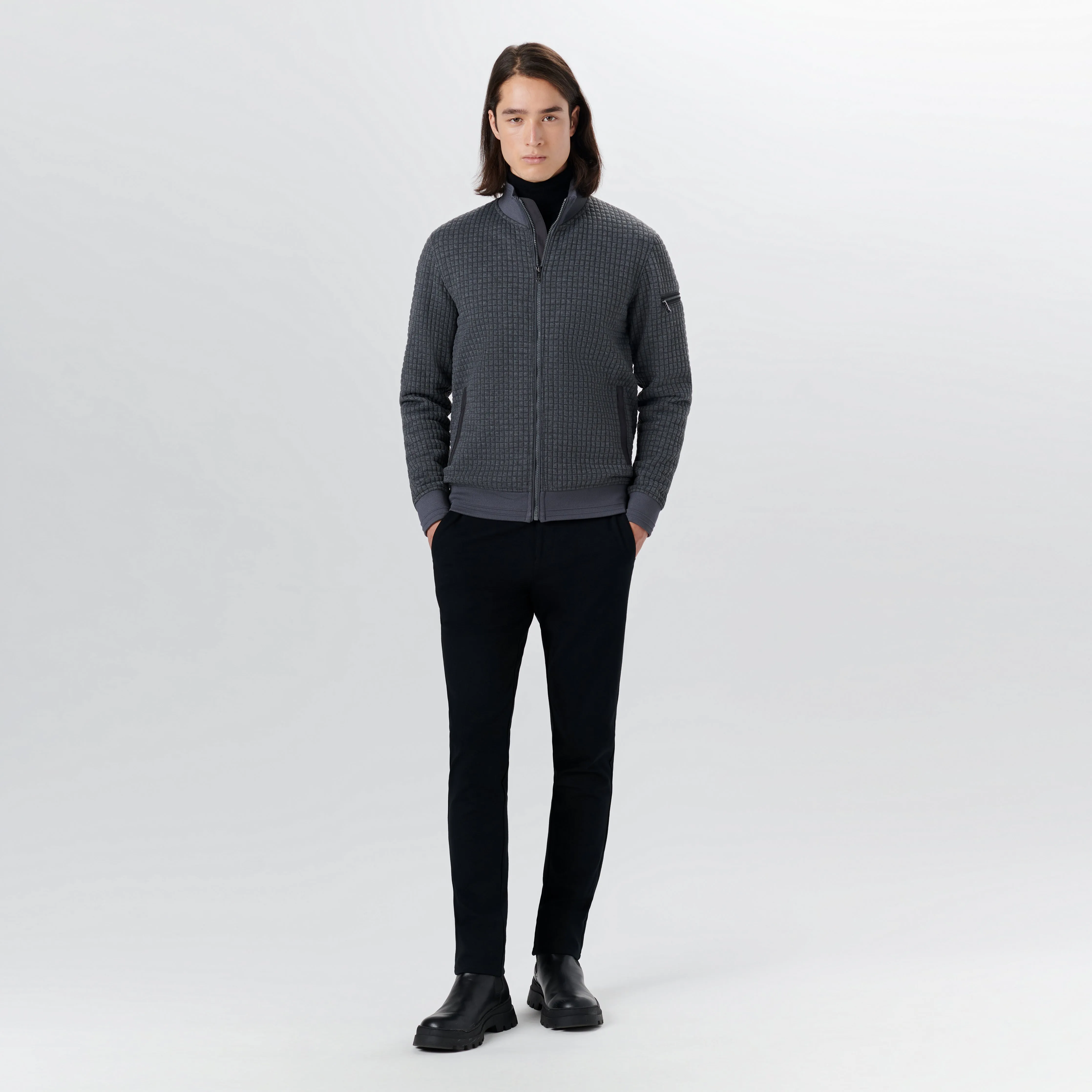 Waffle Full Zip Jacket sold by Bugatchi product image thumbnail 5