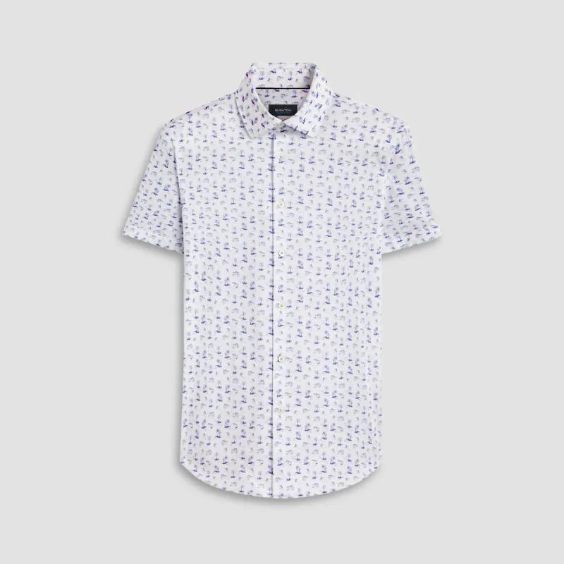 Miles Tropical Print OoohCotton Short Sleeve Shirt sold by Bugatchi