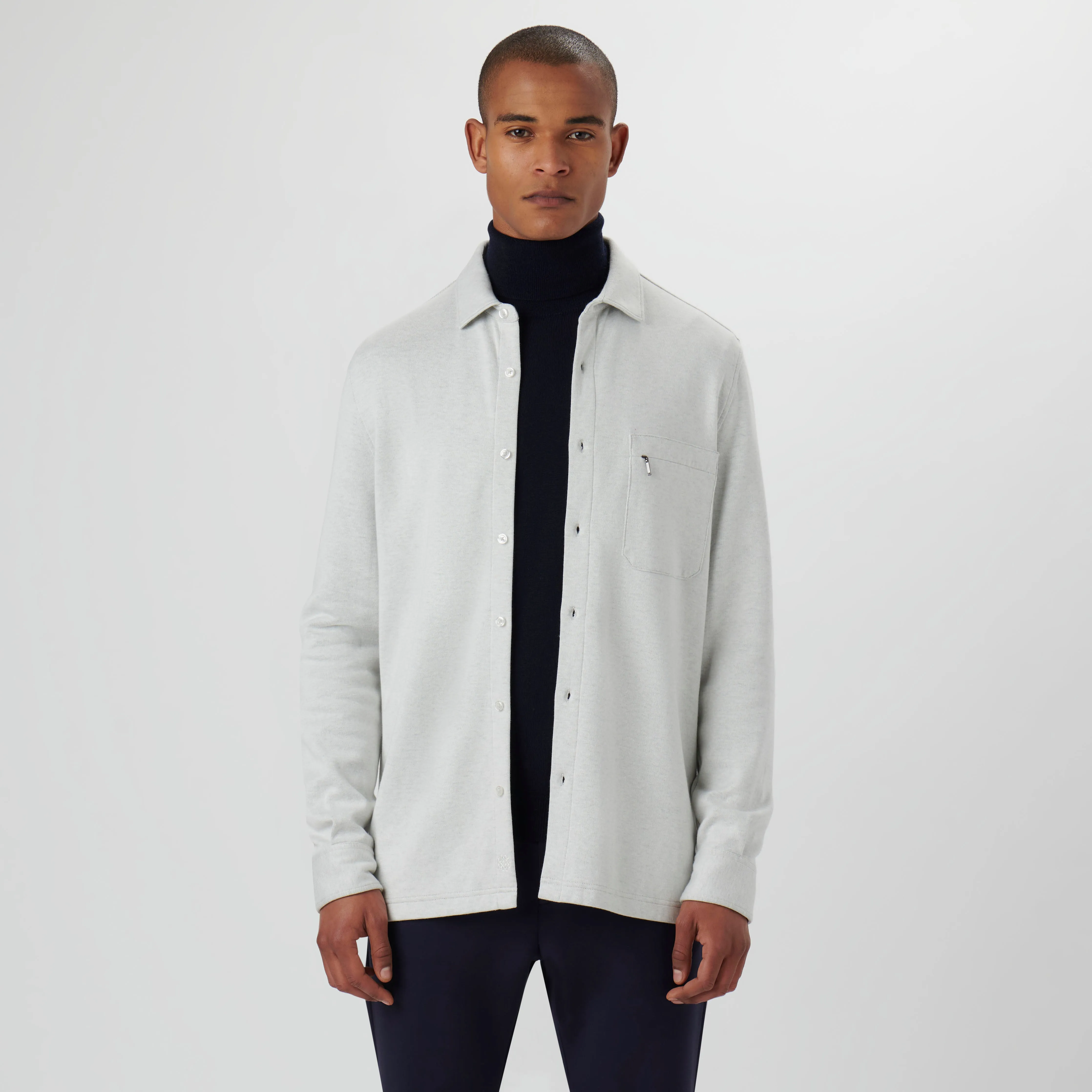 Knit Shirt Jacket sold by Bugatchi product image thumbnail 2