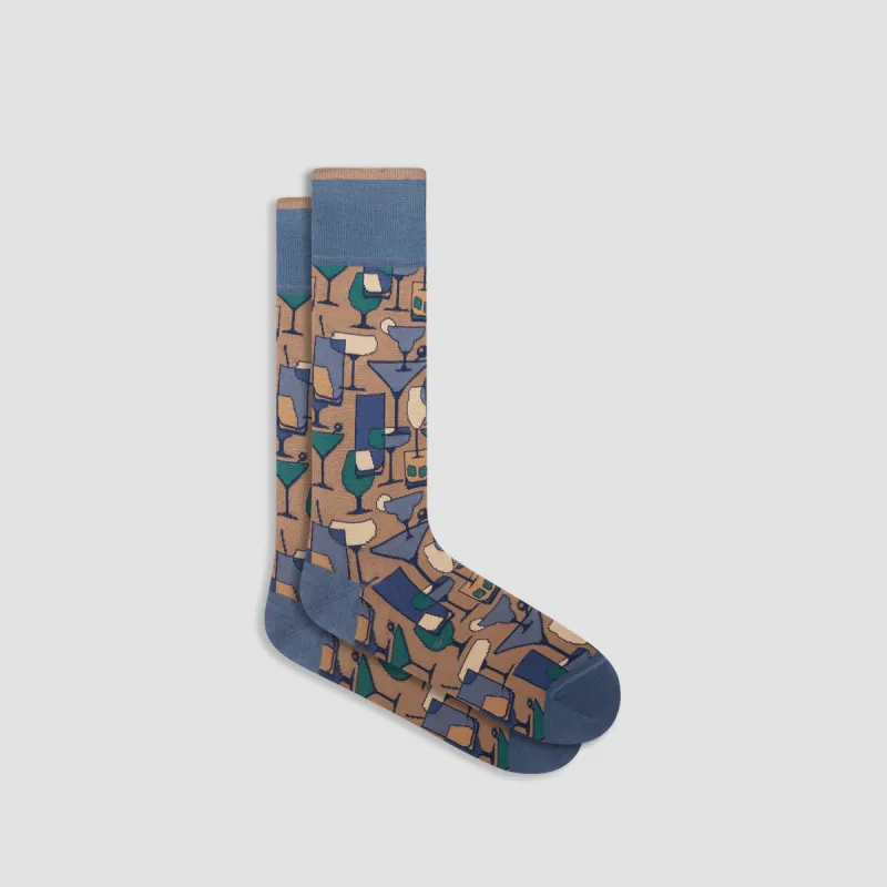 Cocktails Mid-Calf Socks sold by Bugatchi