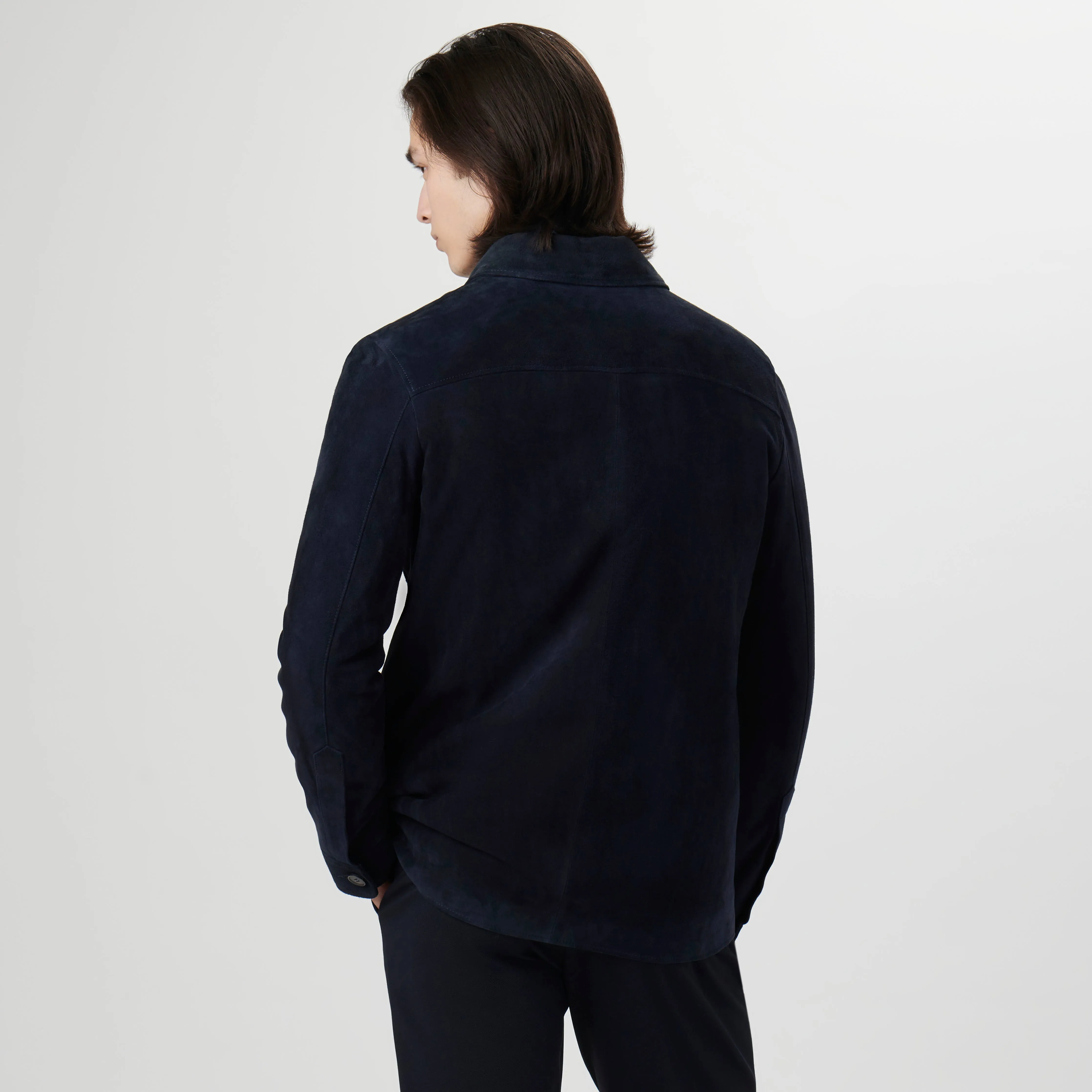 Suede Shirt Jacket sold by Bugatchi product image thumbnail 4