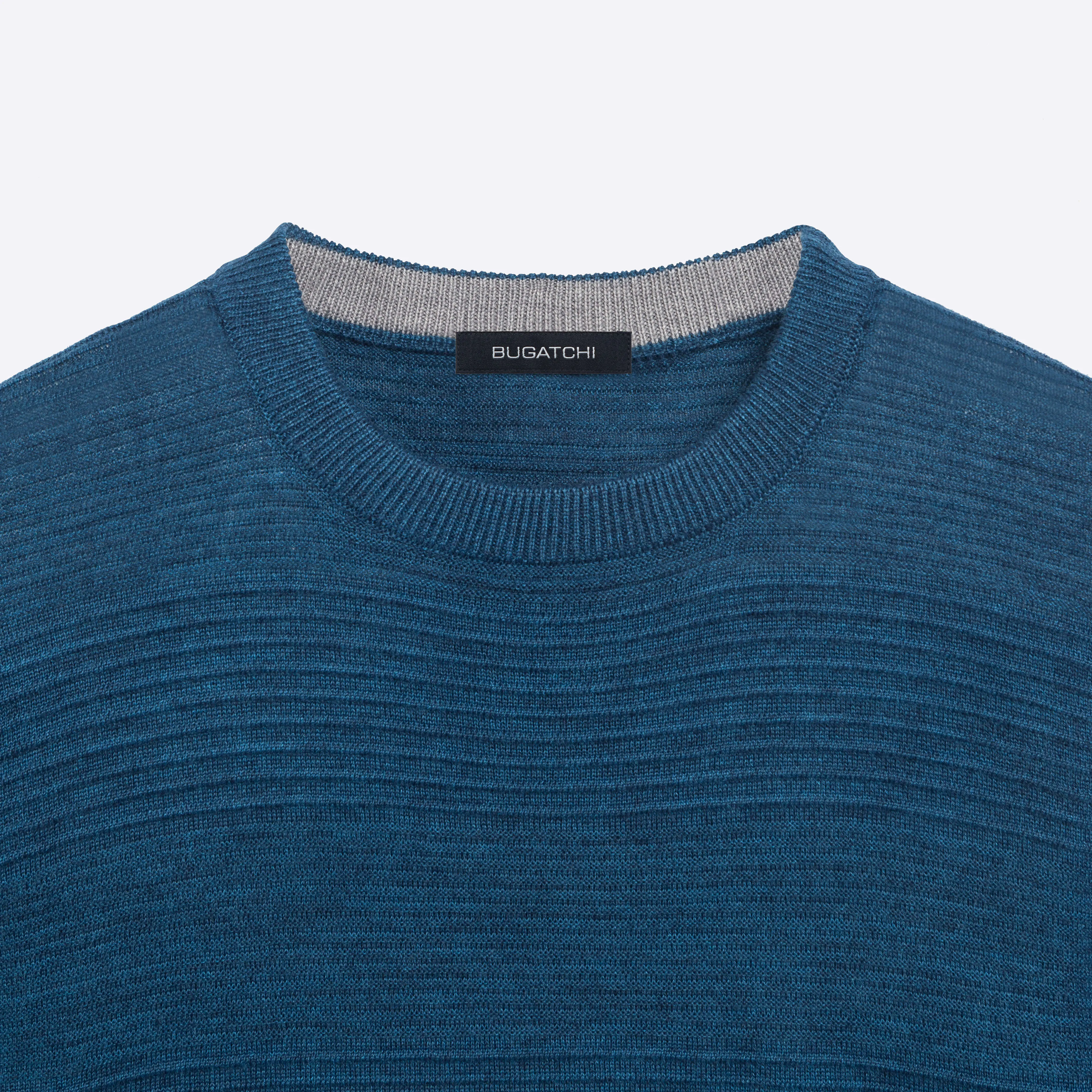 Tonal Block-Rib Crew Neck Sweater sold by Bugatchi product image thumbnail 2