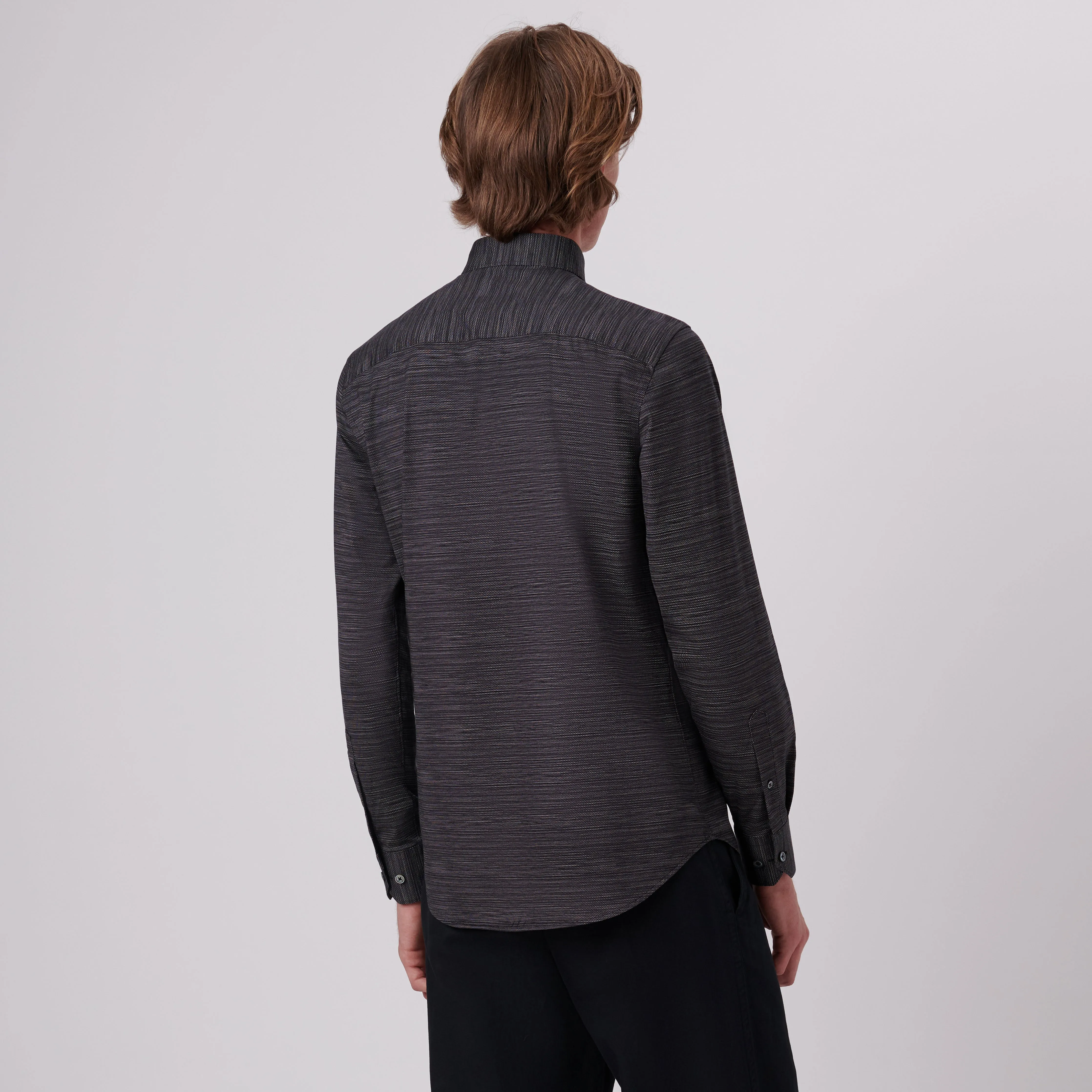 James Striated Print OoohCotton Shirt sold by Bugatchi product image thumbnail 4