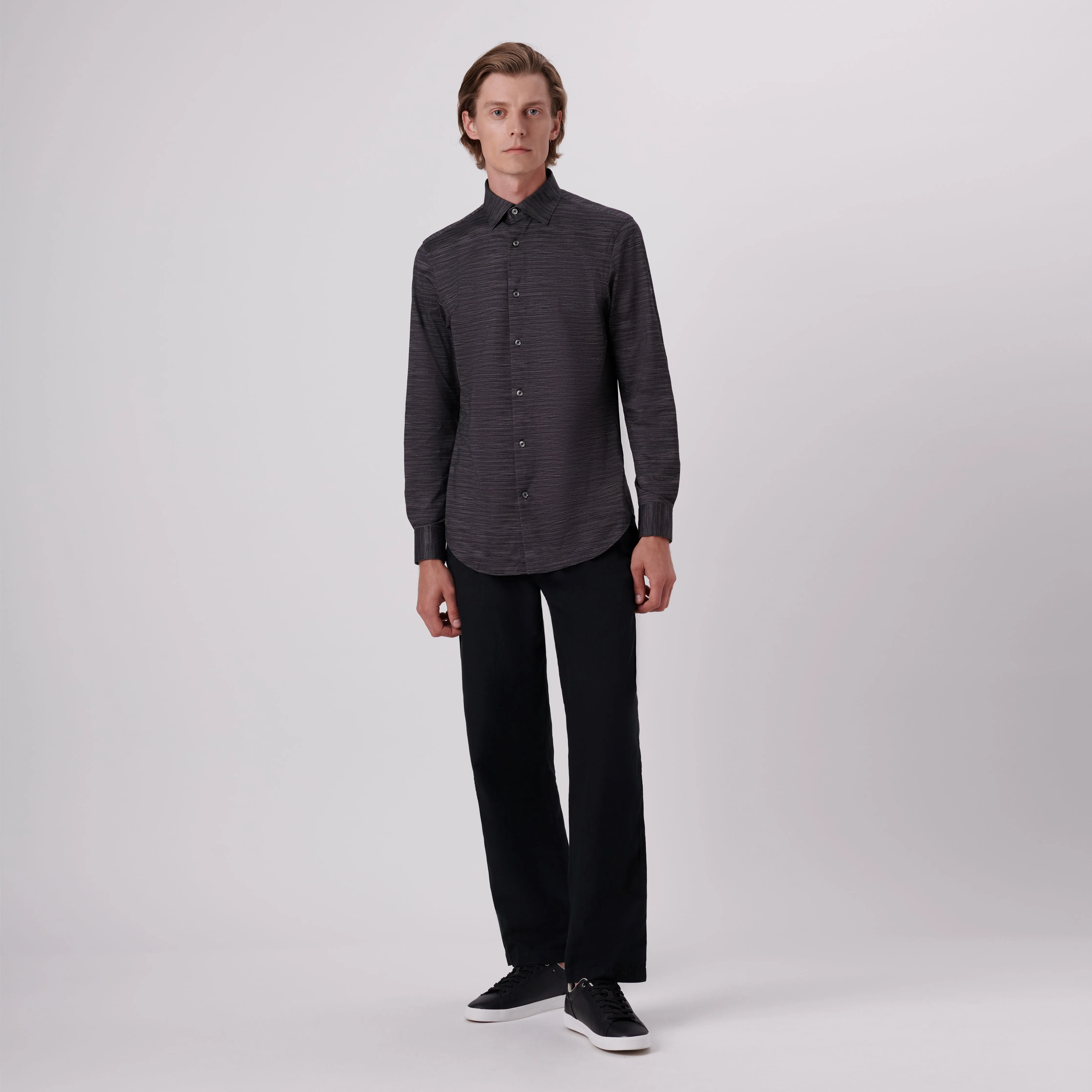 James Striated Print OoohCotton Shirt sold by Bugatchi product image thumbnail 5