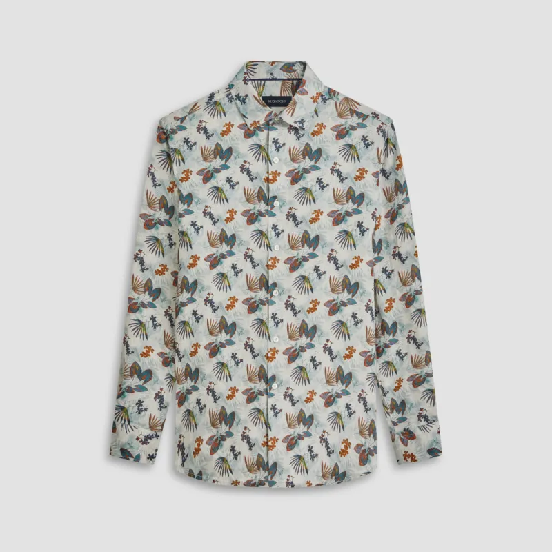 Julian Leaf Print Shirt sold by Bugatchi