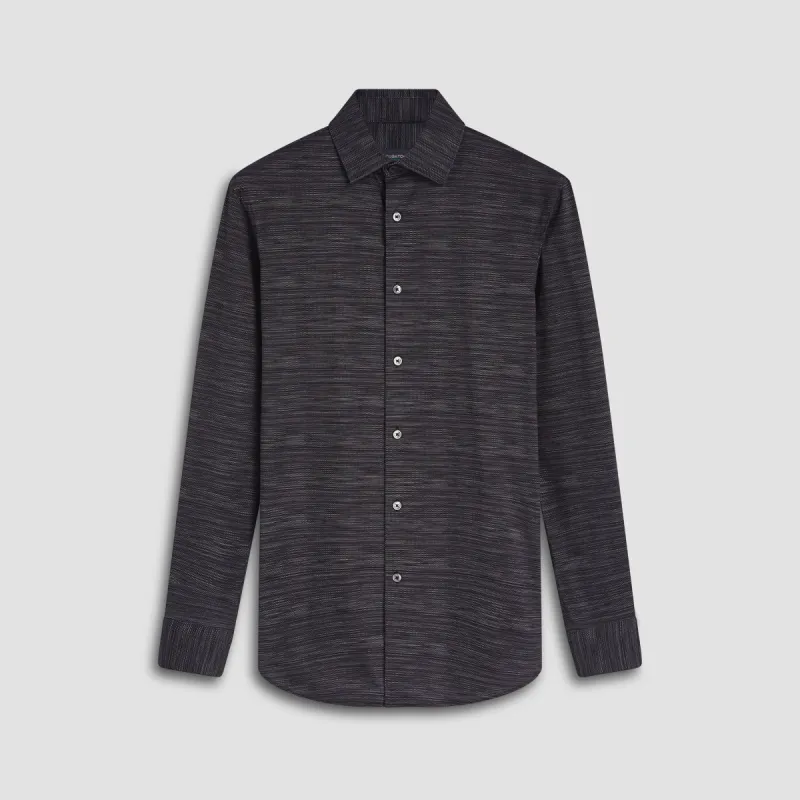 James Striated Print OoohCotton Shirt sold by Bugatchi