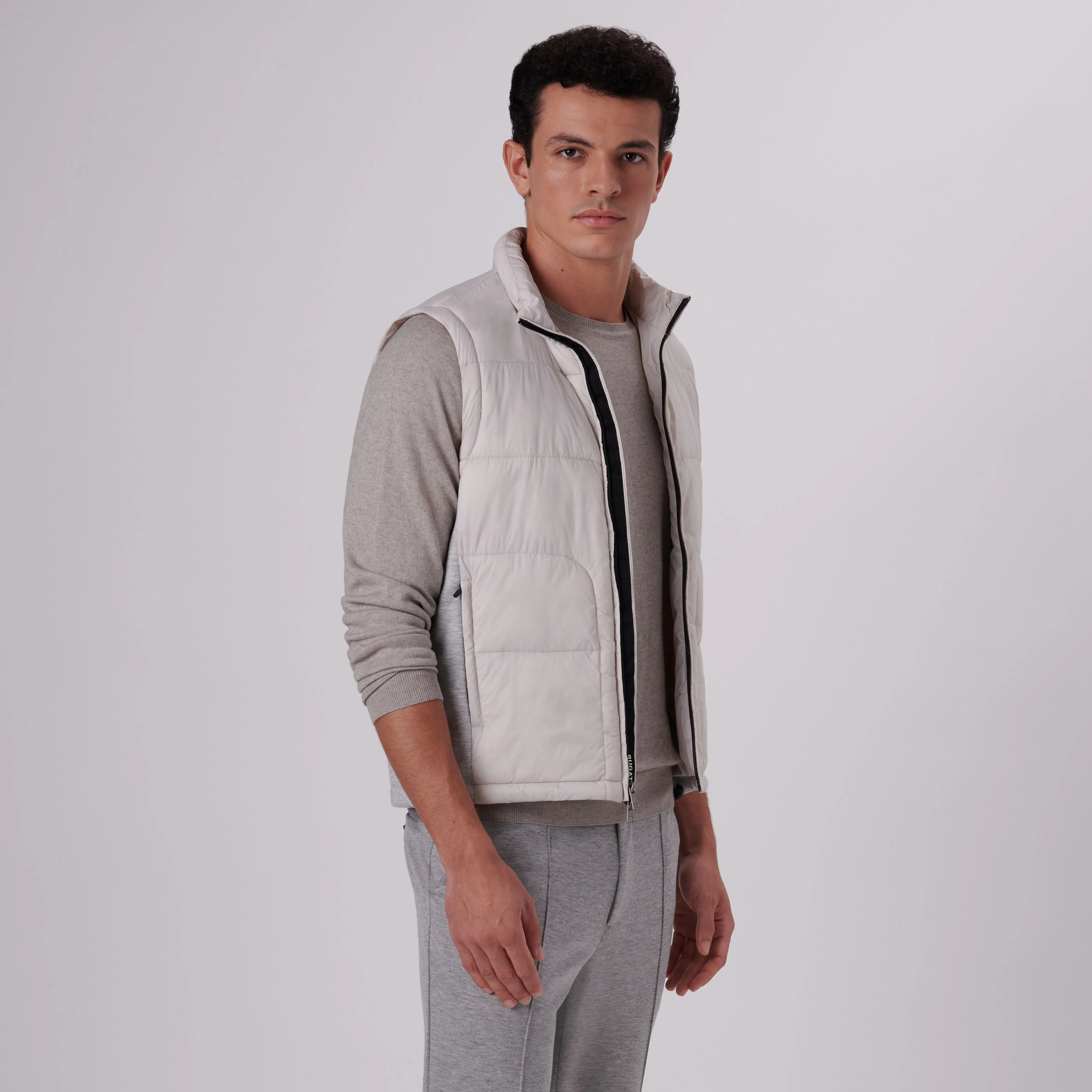 Quilted Vest With Knit Back sold by Bugatchi product image thumbnail 3