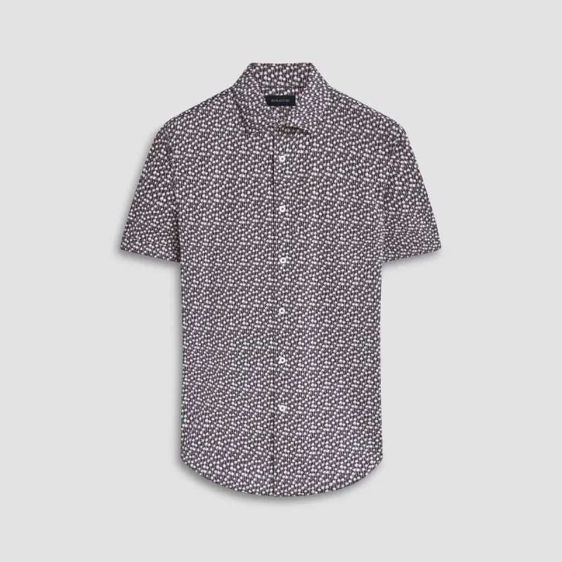 Miles Palm Tree OoohCotton Short Sleeve Shirt sold by Bugatchi