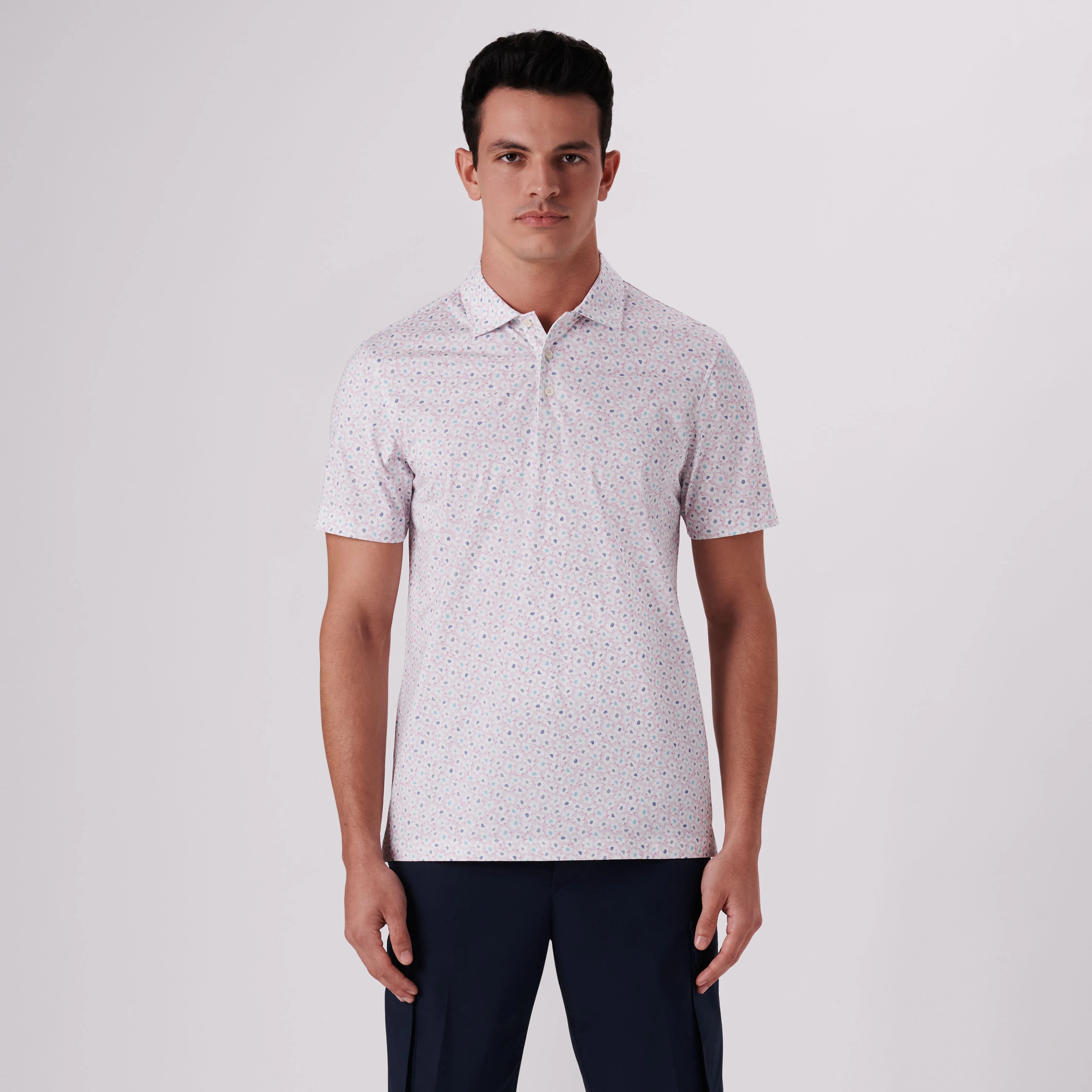 Victor Floral Print OoohCotton Polo sold by Bugatchi product image thumbnail 2
