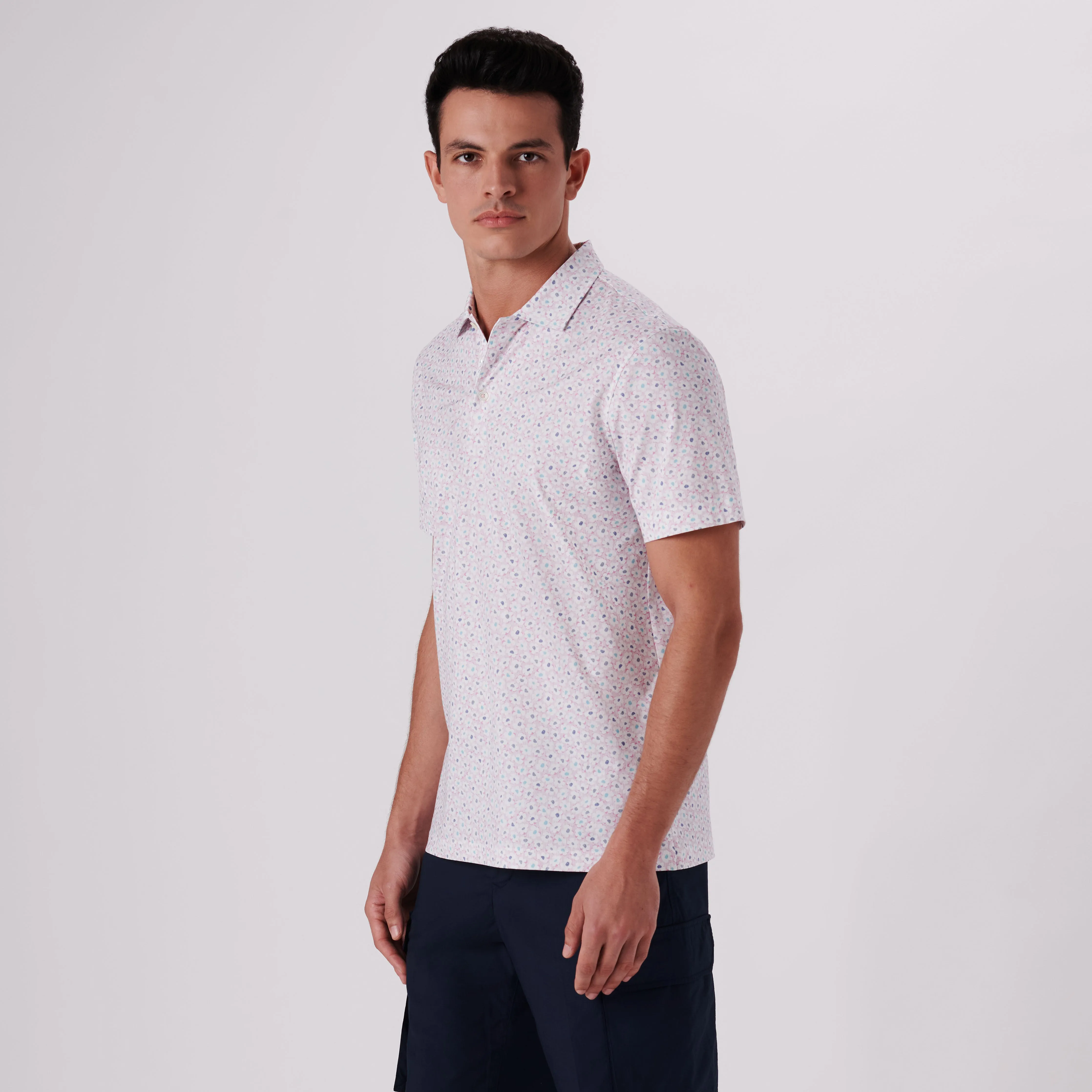 Victor Floral Print OoohCotton Polo sold by Bugatchi product image thumbnail 3