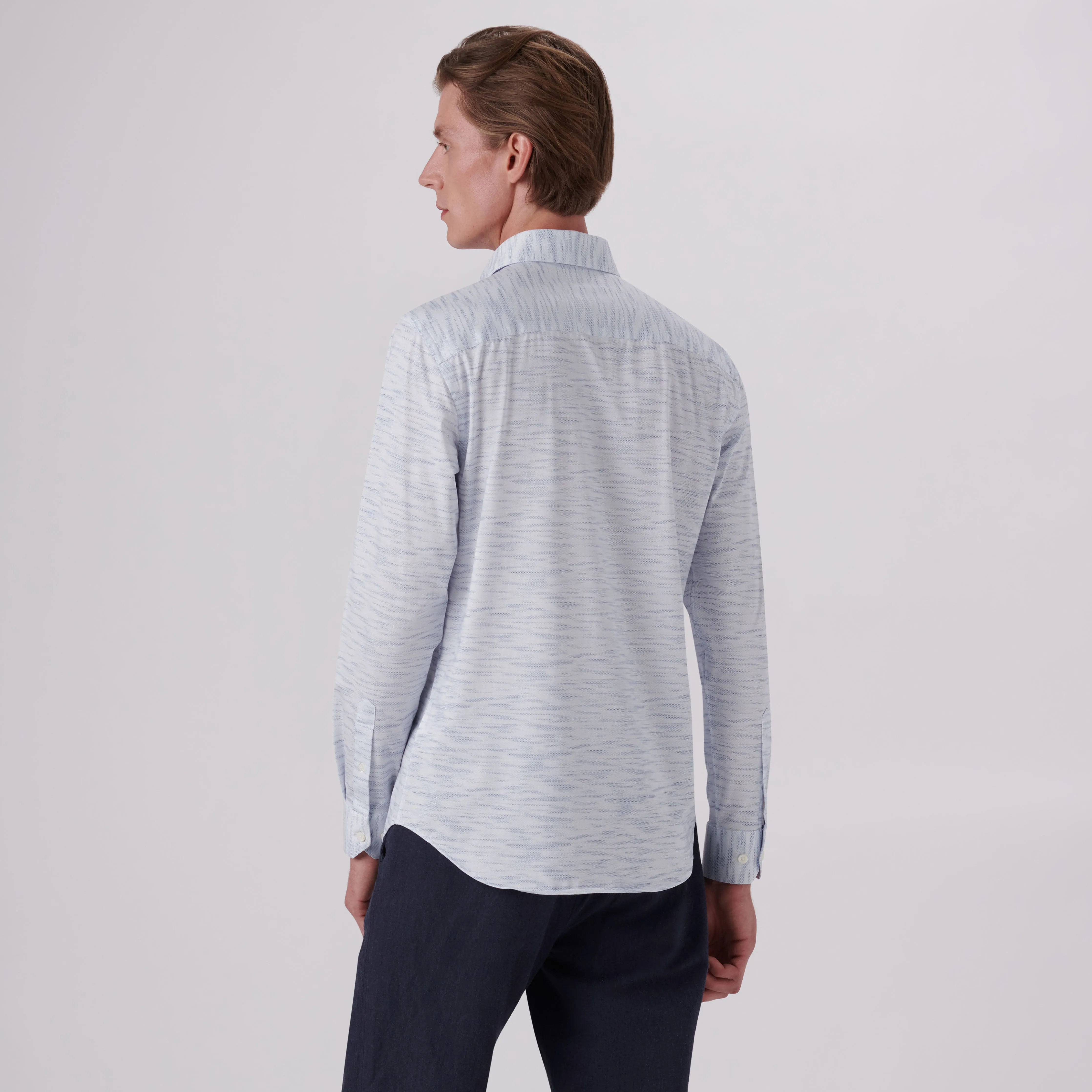 James Striated Print OoohCotton Shirt sold by Bugatchi product image thumbnail 4