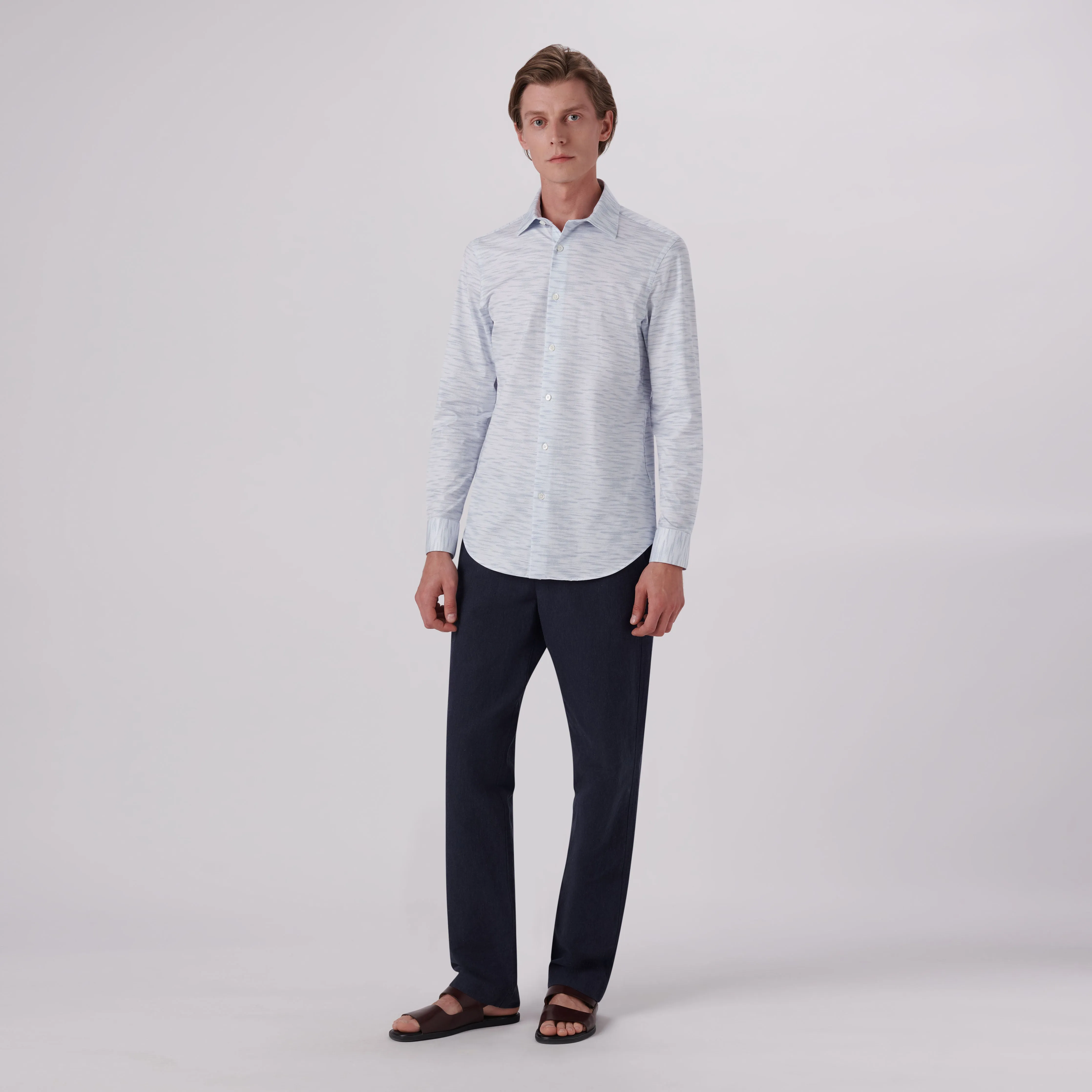 James Striated Print OoohCotton Shirt sold by Bugatchi product image thumbnail 5