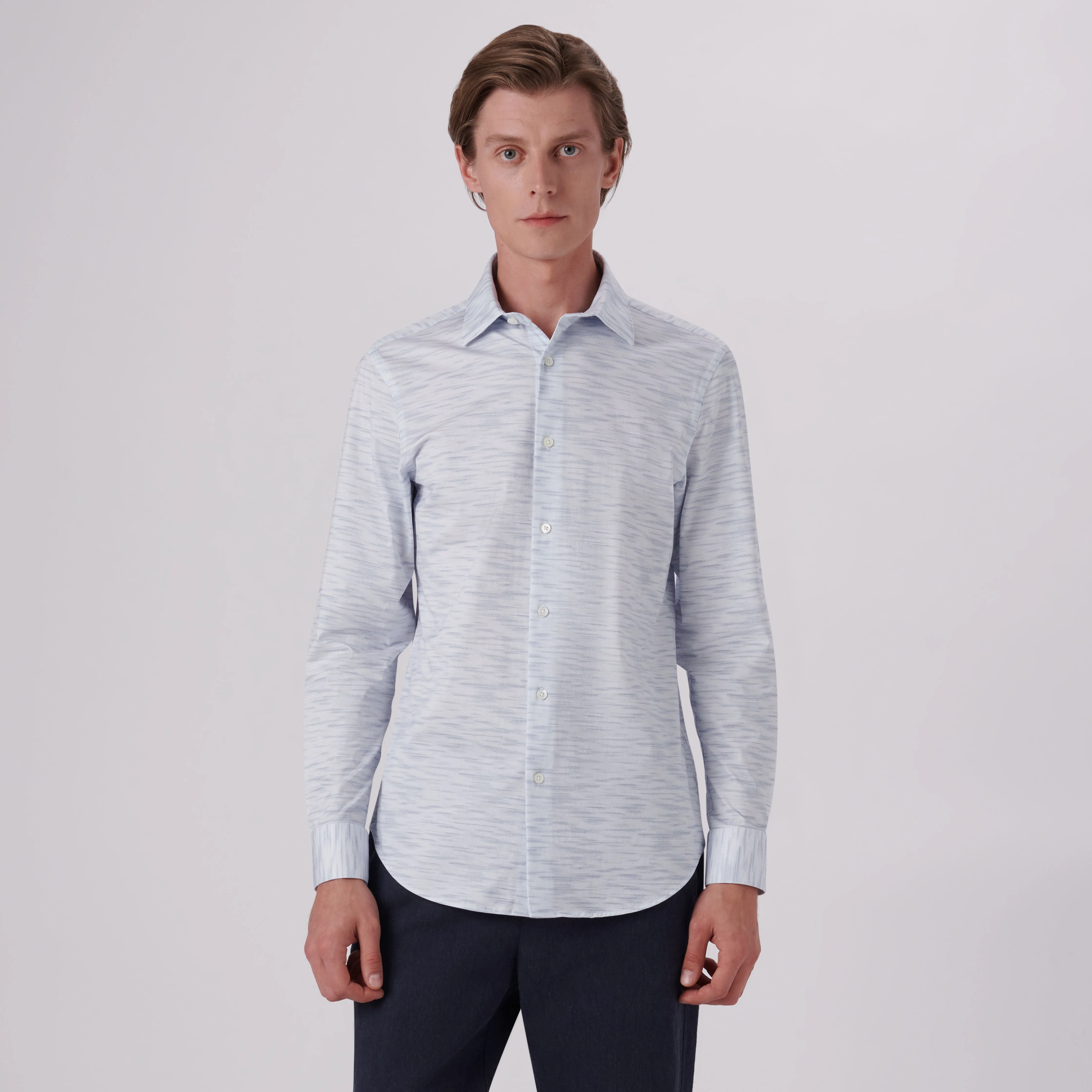 James Striated Print OoohCotton Shirt sold by Bugatchi product image thumbnail 2