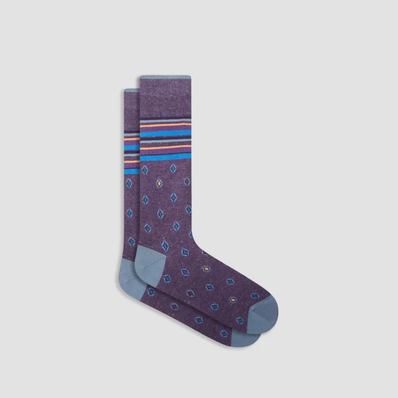 Geometric Mid-Calf Socks sold by Bugatchi