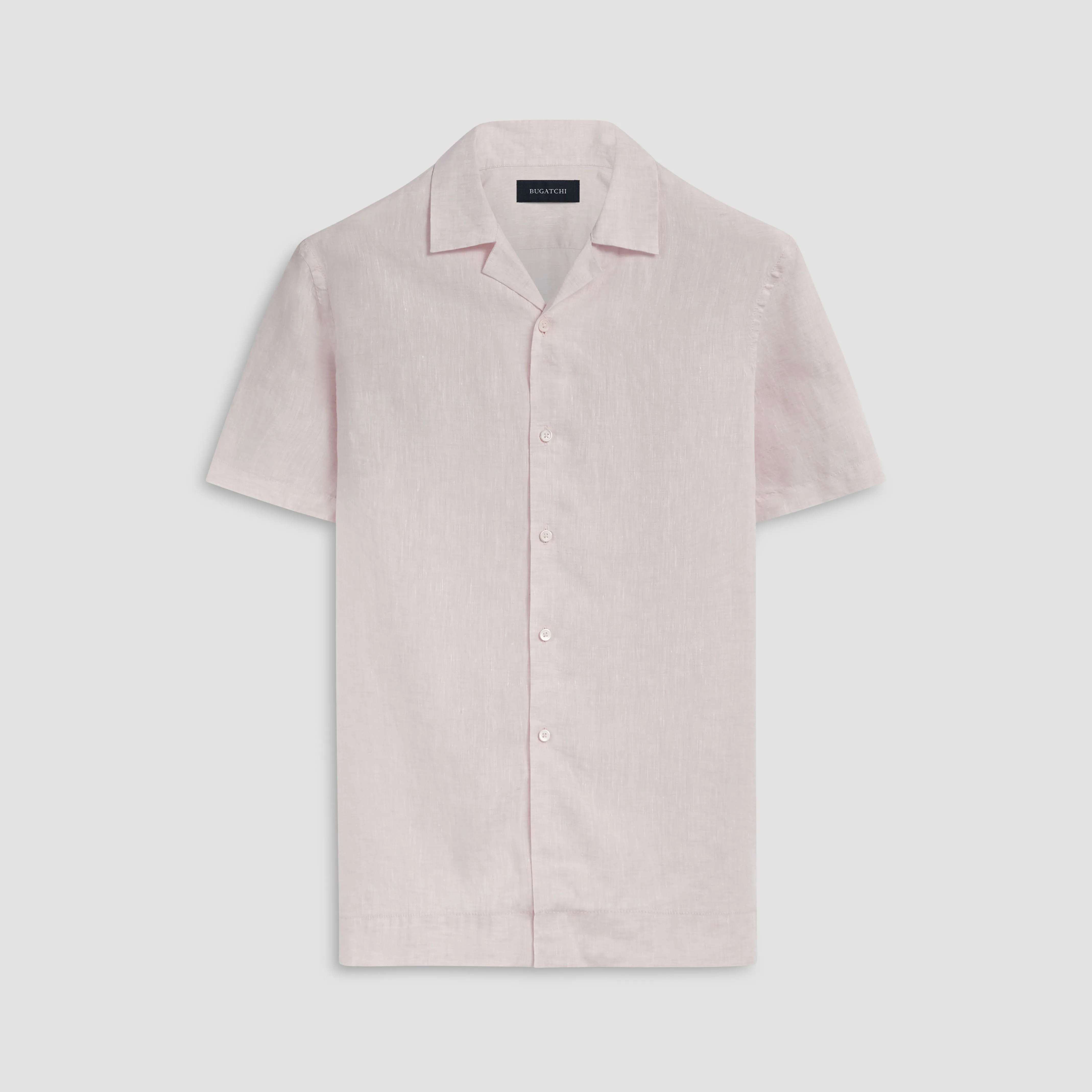 Jackson Solid Short Sleeve Linen Shirt sold by Bugatchi