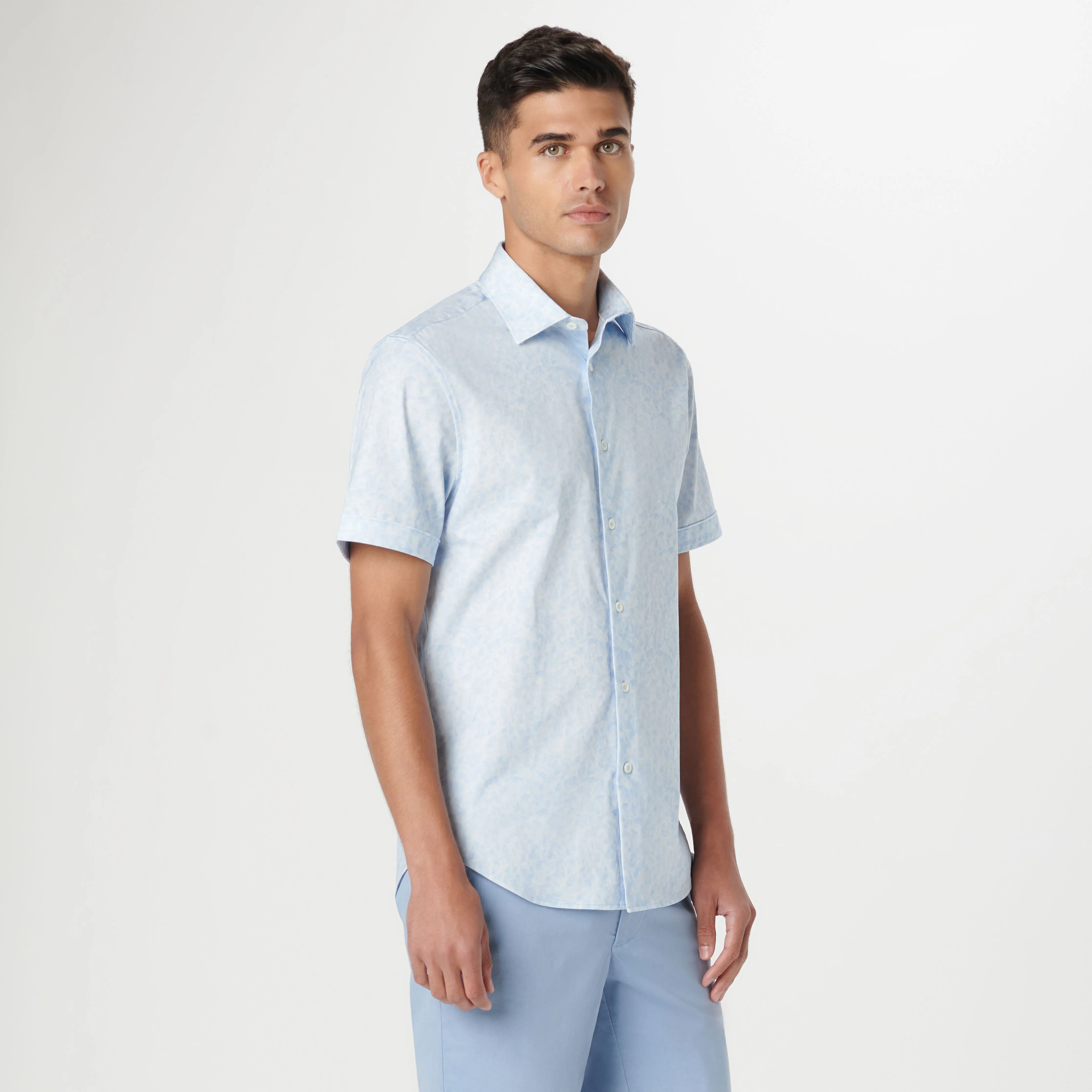 Miles Abstract OoohCotton Short Sleeve Shirt sold by Bugatchi product image thumbnail 3