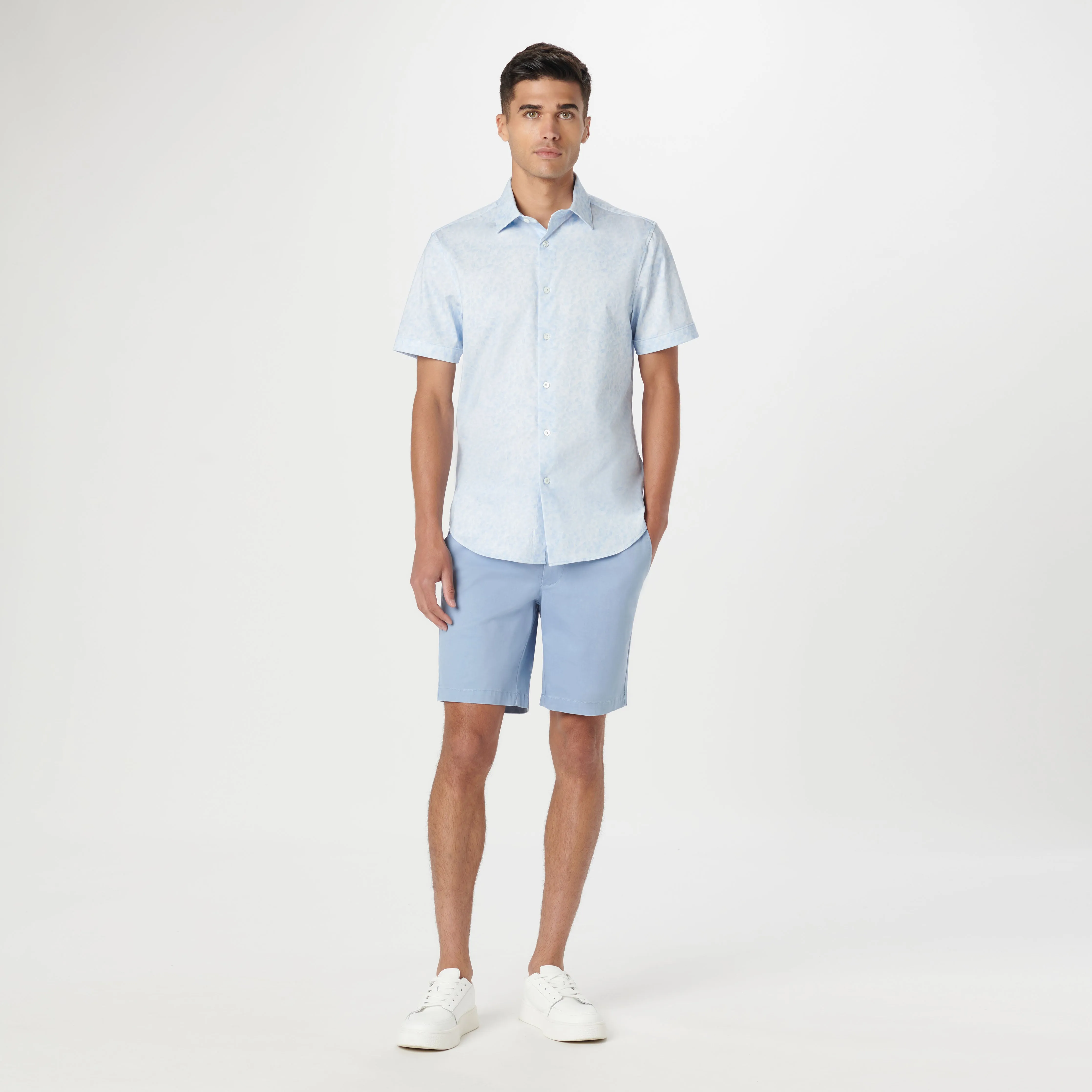 Miles Abstract OoohCotton Short Sleeve Shirt sold by Bugatchi product image thumbnail 5