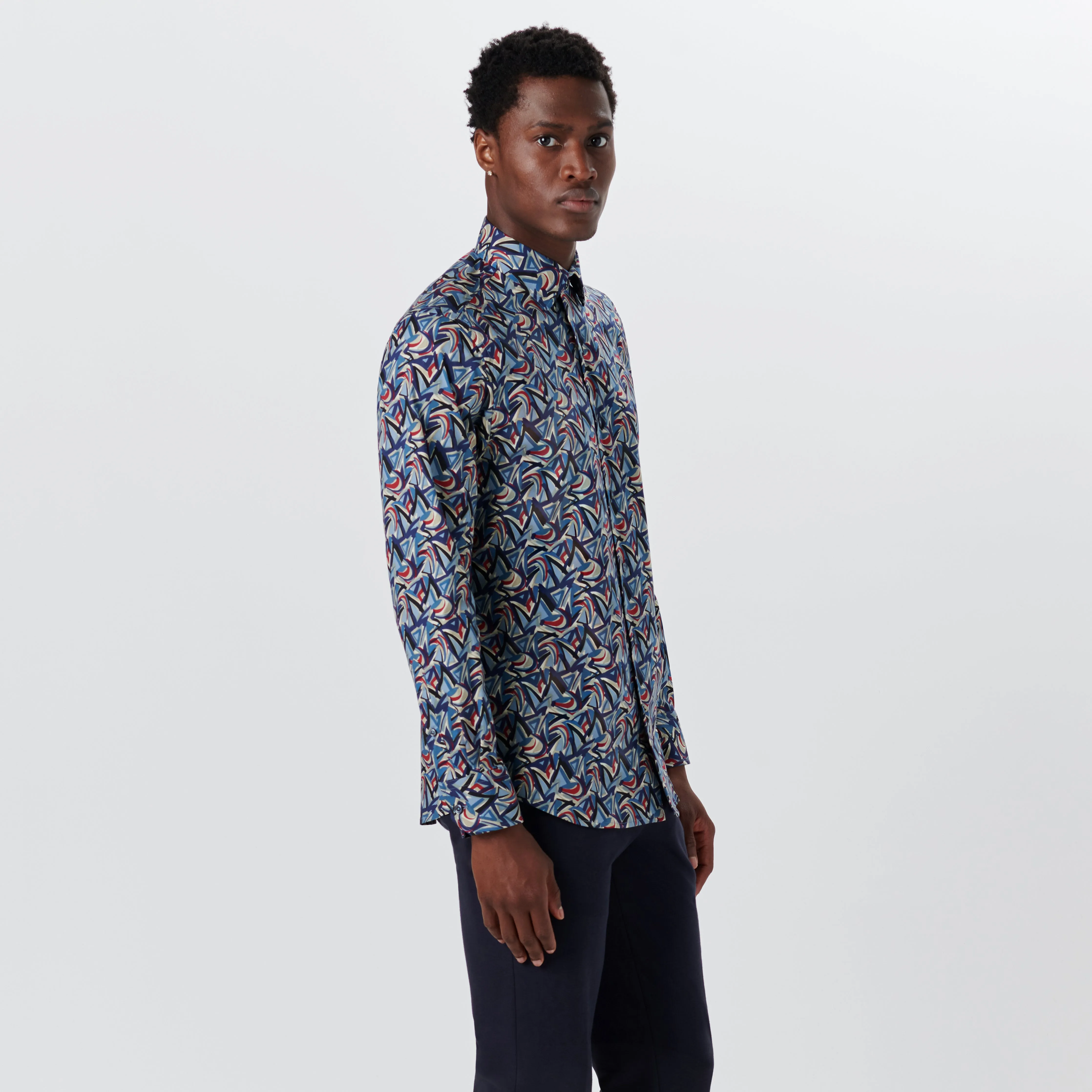 JULIAN Abstract Print Shirt sold by Bugatchi product image thumbnail 4