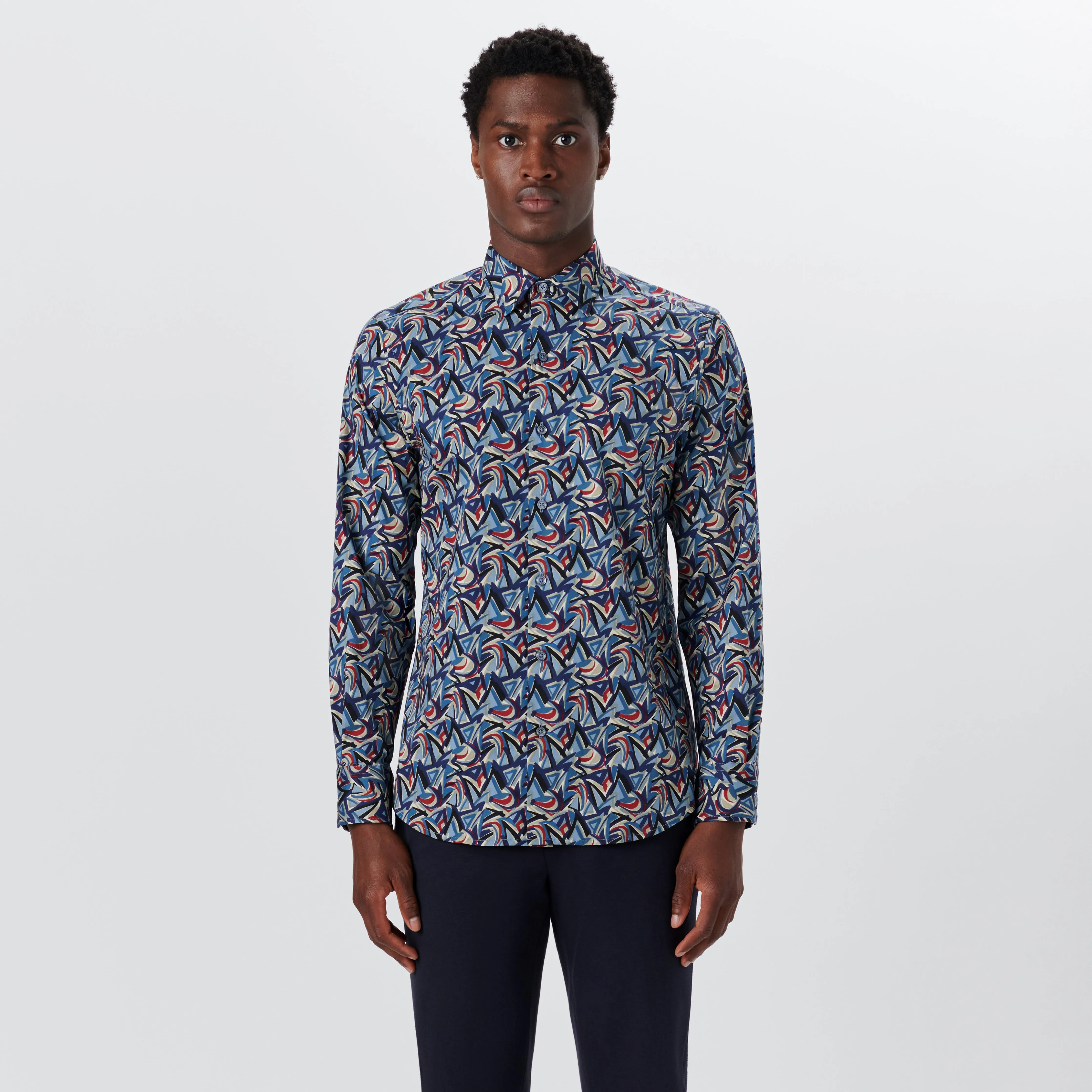 JULIAN Abstract Print Shirt sold by Bugatchi product image thumbnail 3