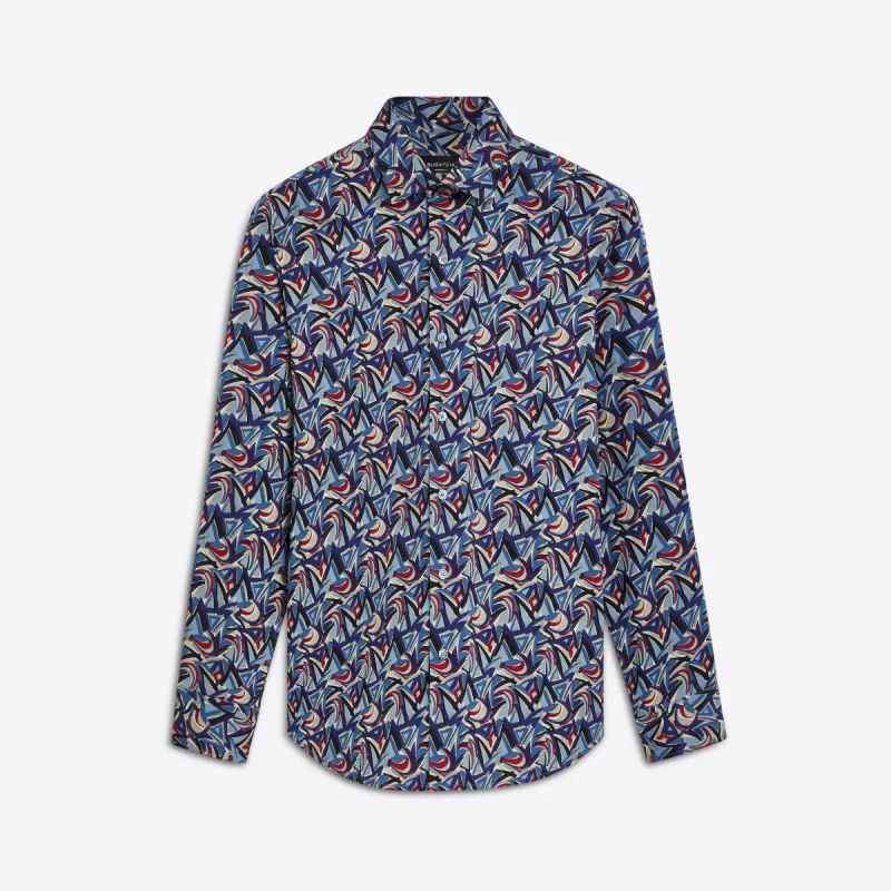 JULIAN Abstract Print Shirt sold by Bugatchi
