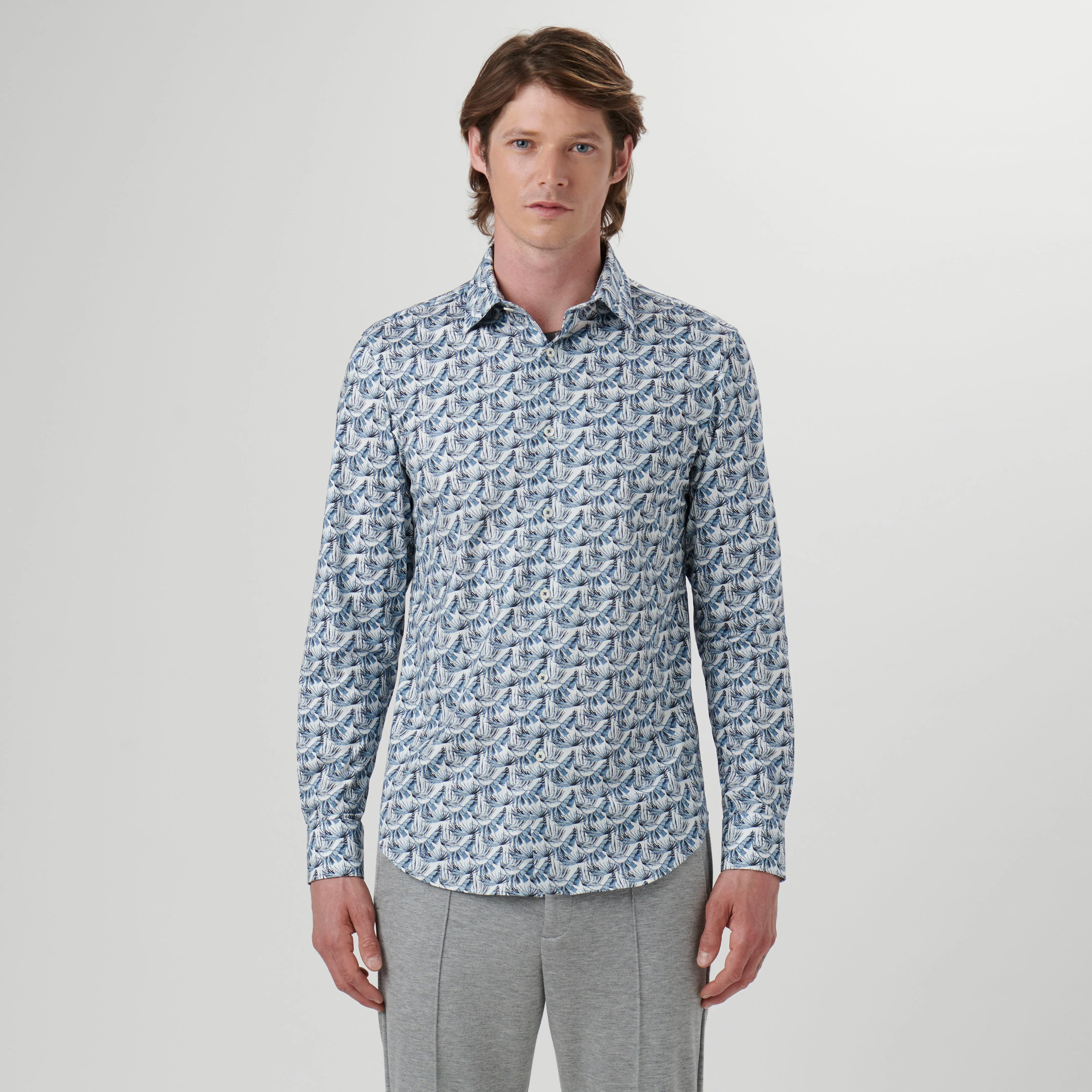 James Leaf Print OoohCotton Shirt sold by Bugatchi product image thumbnail 2