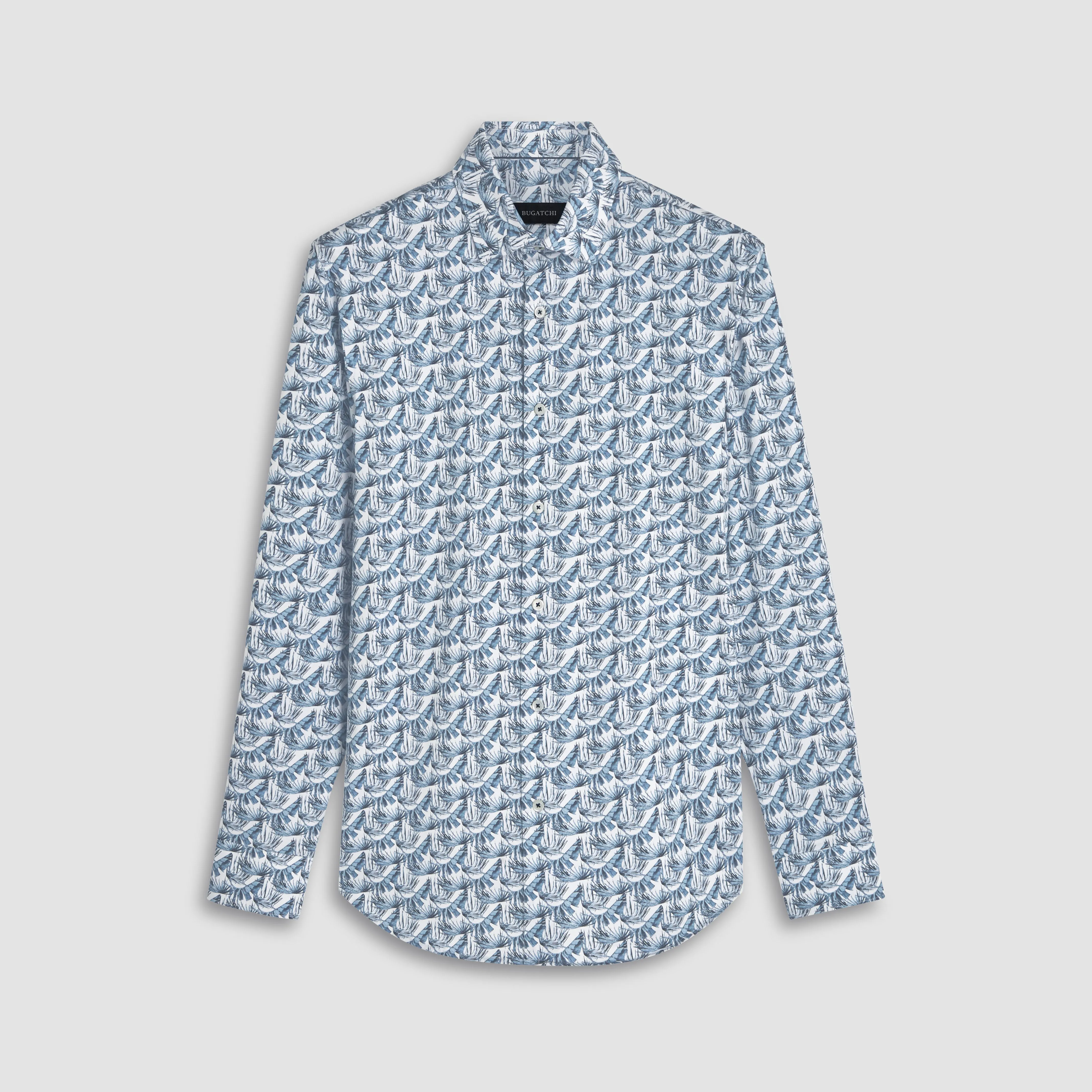 James Leaf Print OoohCotton Shirt sold by Bugatchi