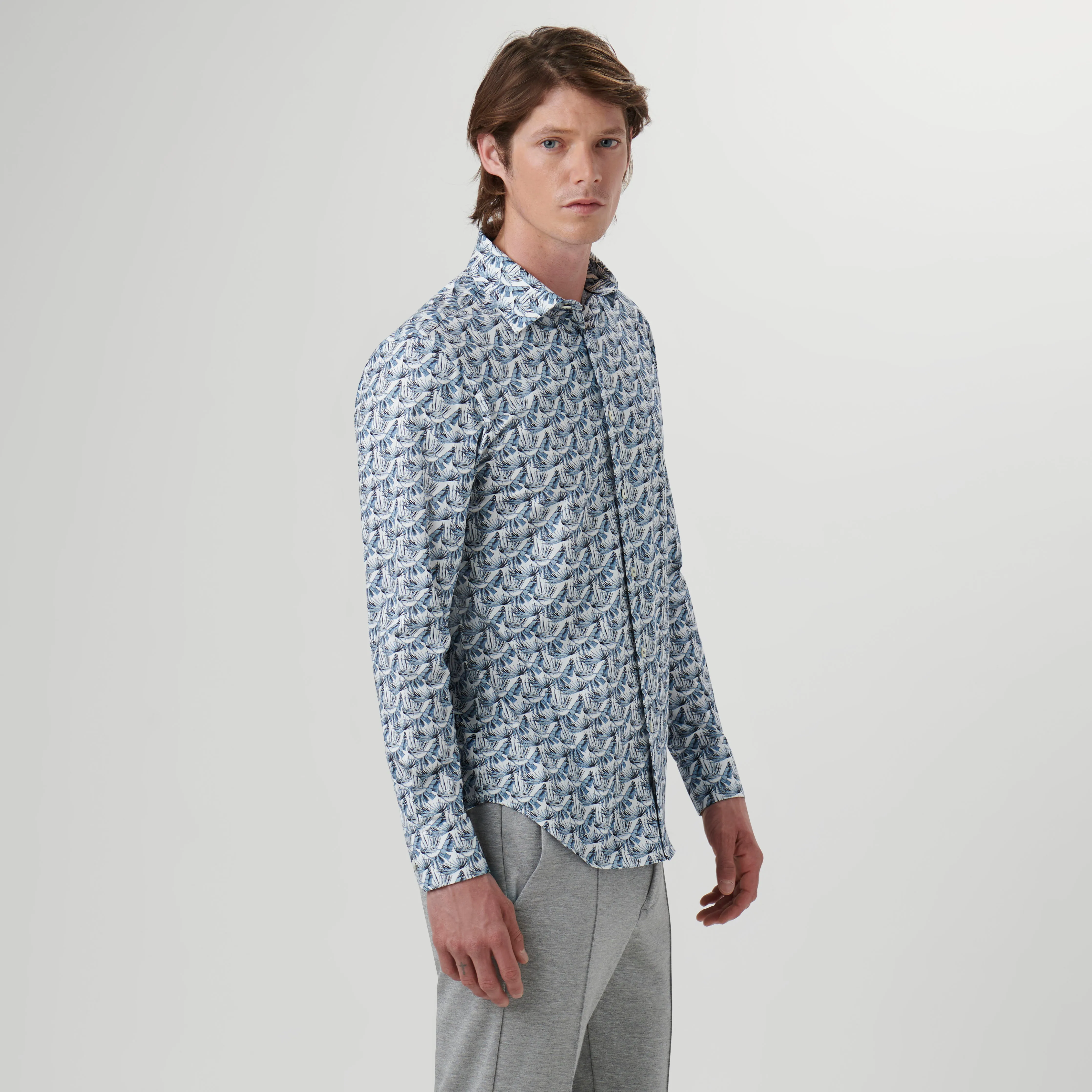 James Leaf Print OoohCotton Shirt sold by Bugatchi product image thumbnail 3