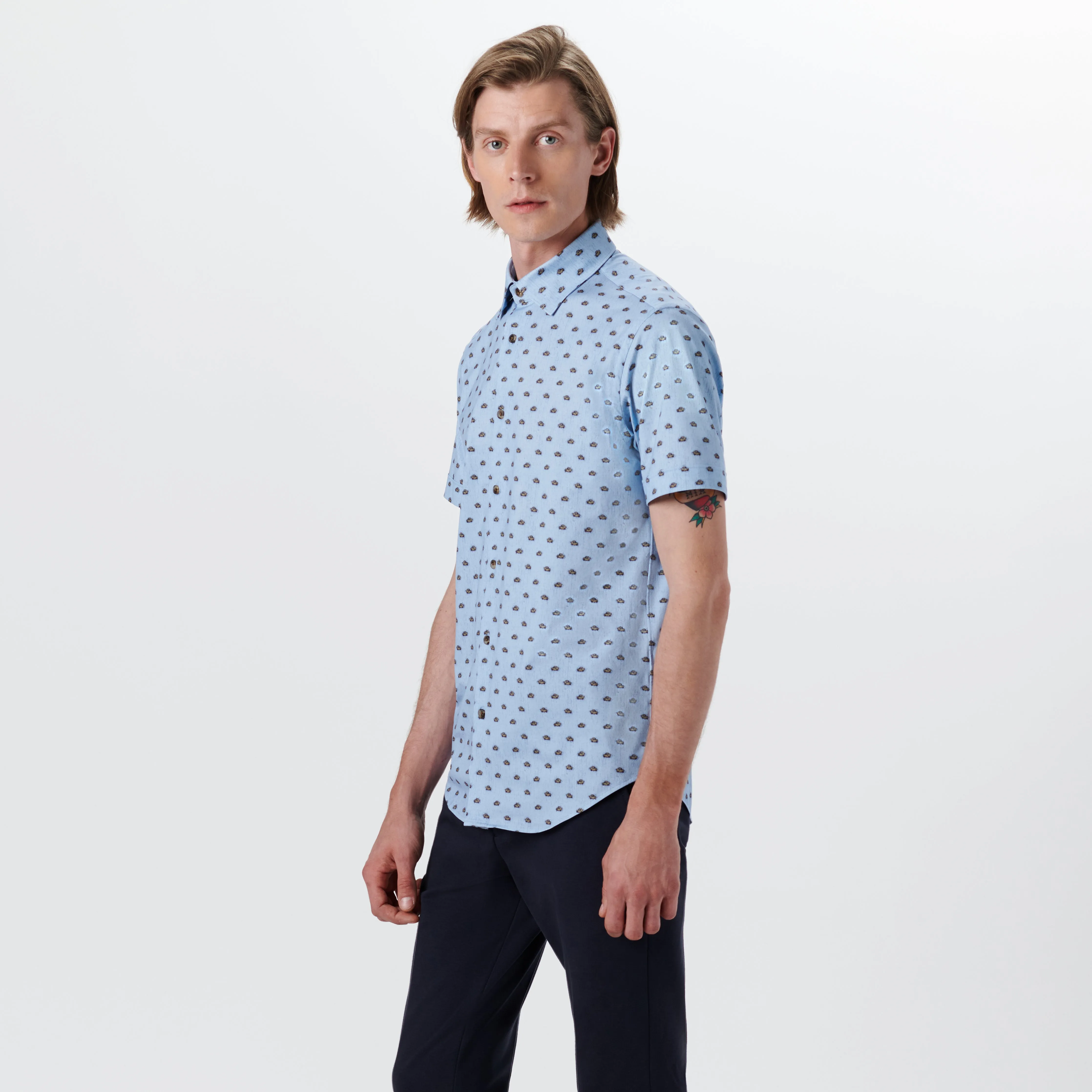 MILES Beetle Car Print OoohCotton Short Sleeve Shirt sold by Bugatchi product image thumbnail 3
