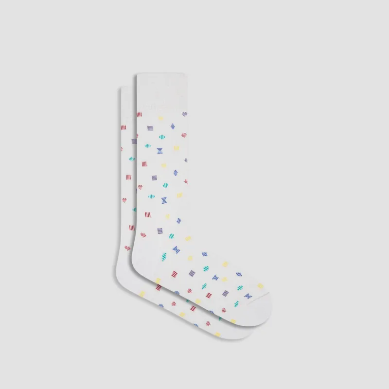 Geometric Mid-Calf Socks sold by Bugatchi