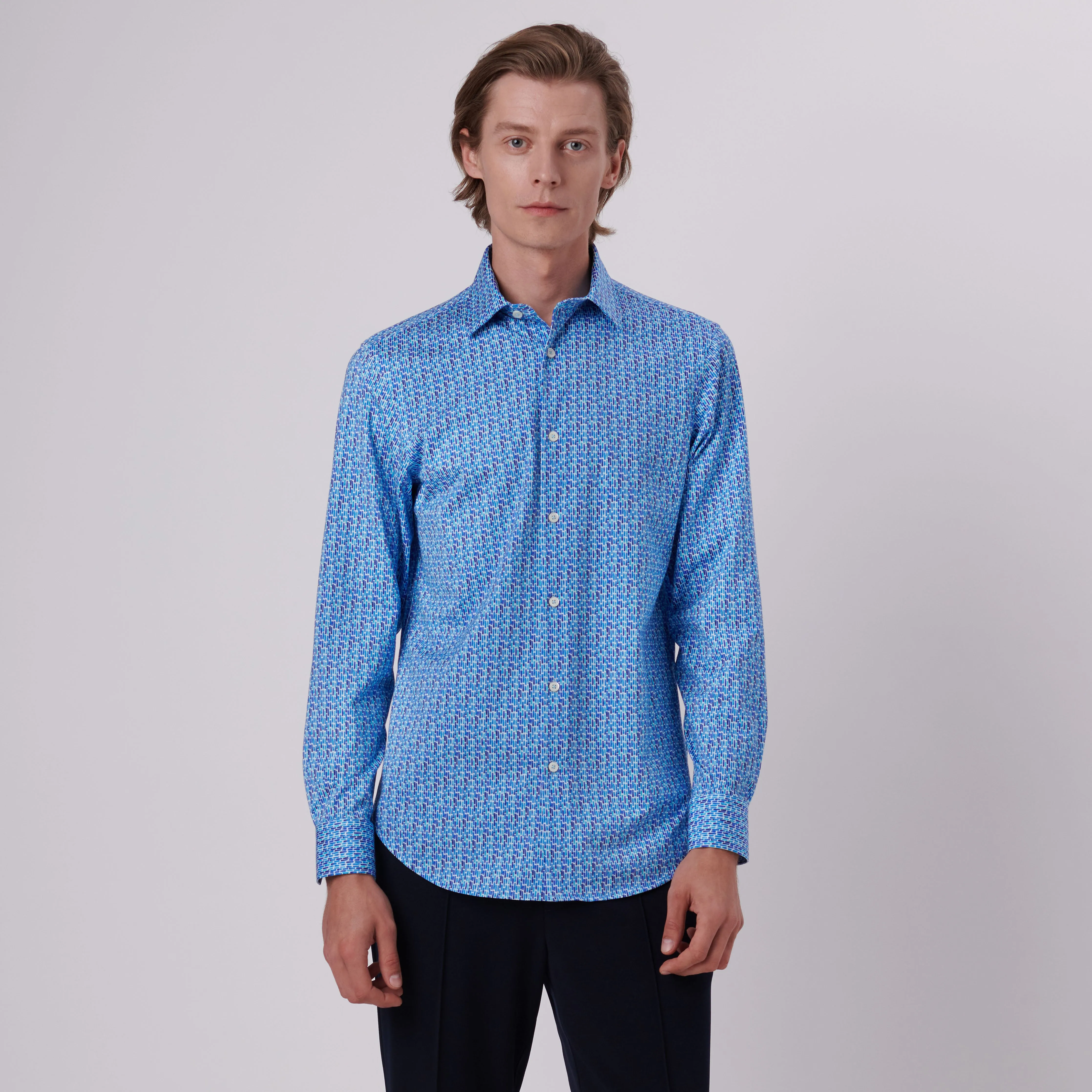 James Abstract Print OoohCotton Shirt sold by Bugatchi product image thumbnail 2