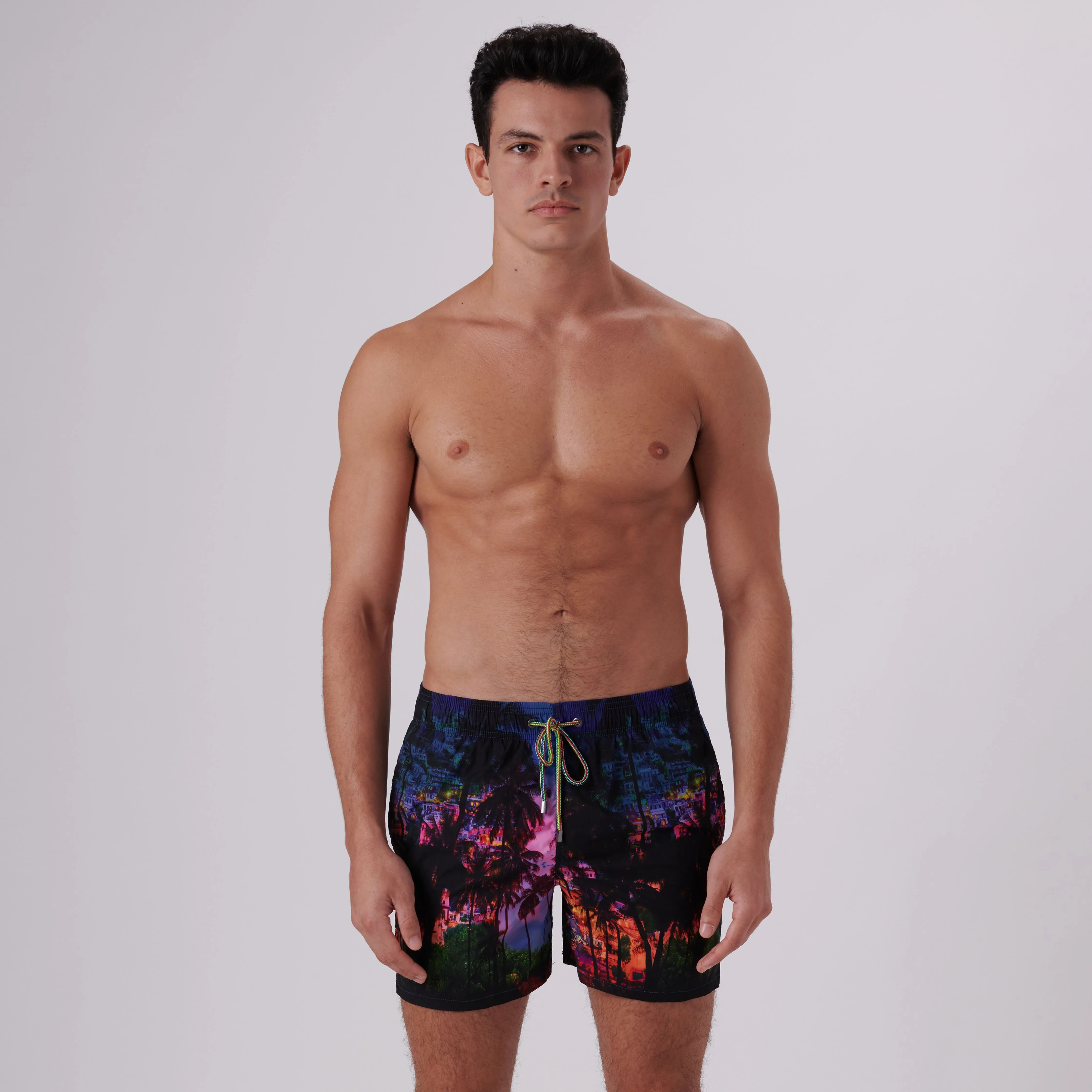 Archer Tropical Dusk Swim Trunks sold by Bugatchi product image thumbnail 3