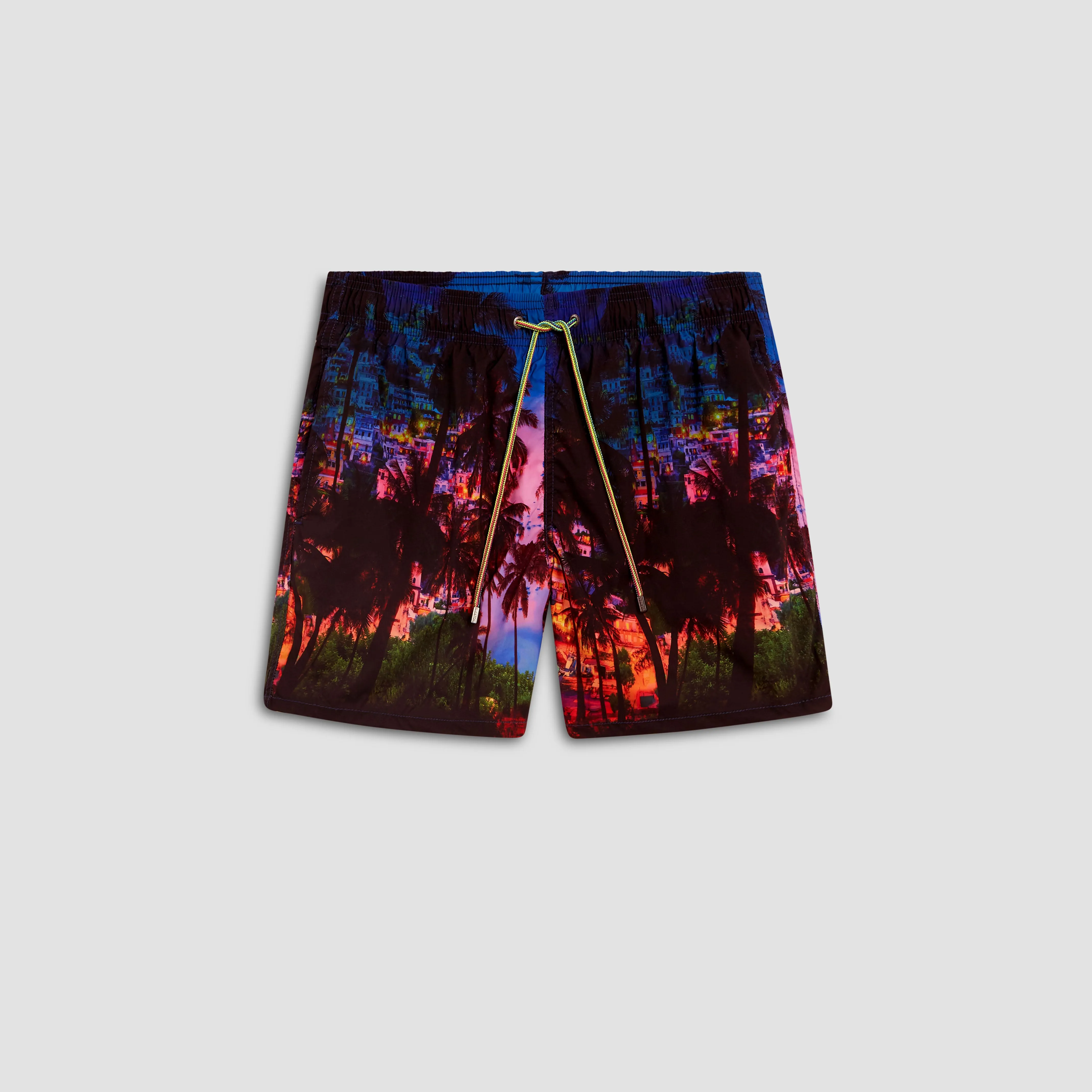 Archer Tropical Dusk Swim Trunks sold by Bugatchi