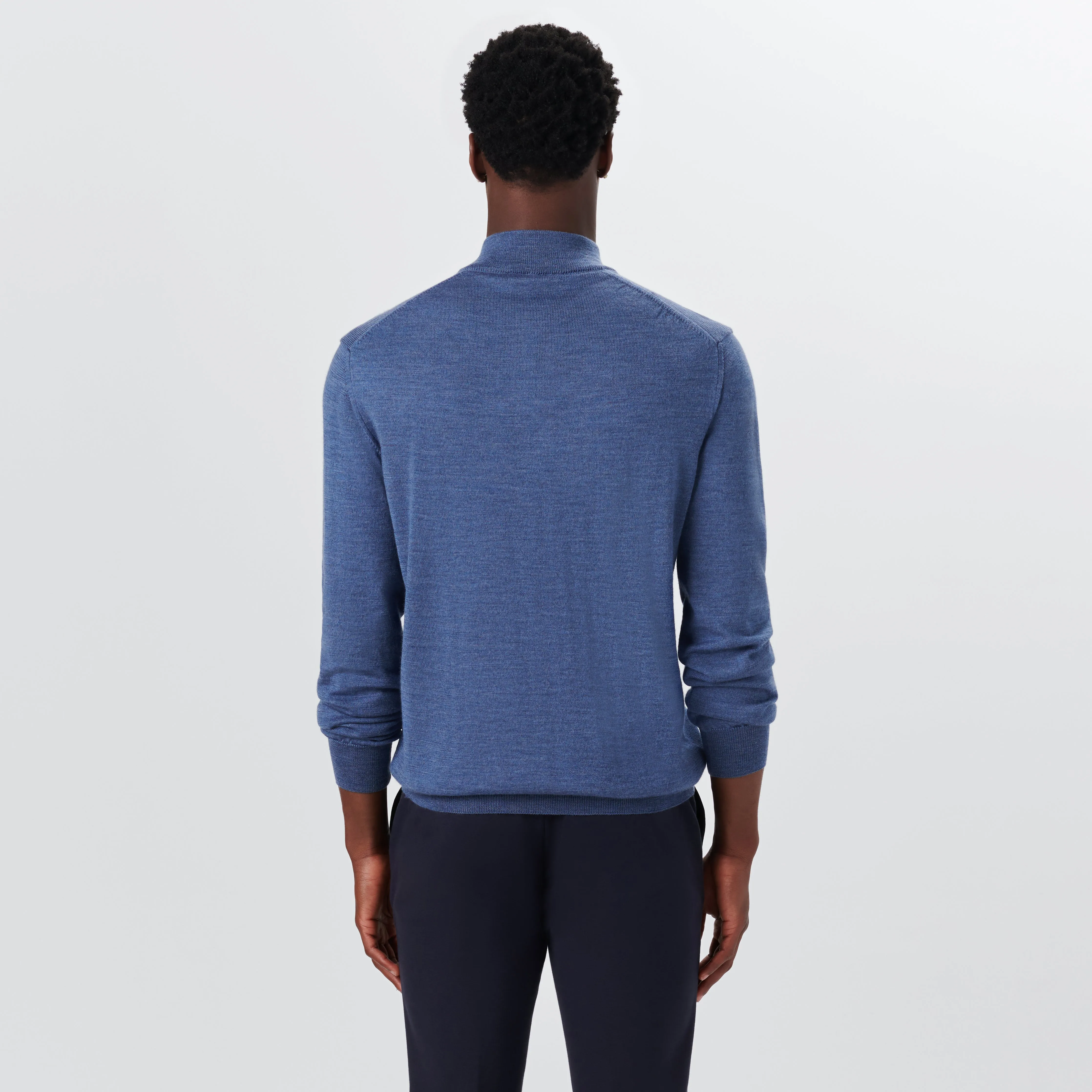 Super Merino Solid Quarter Zip Sweater sold by Bugatchi product image thumbnail 4
