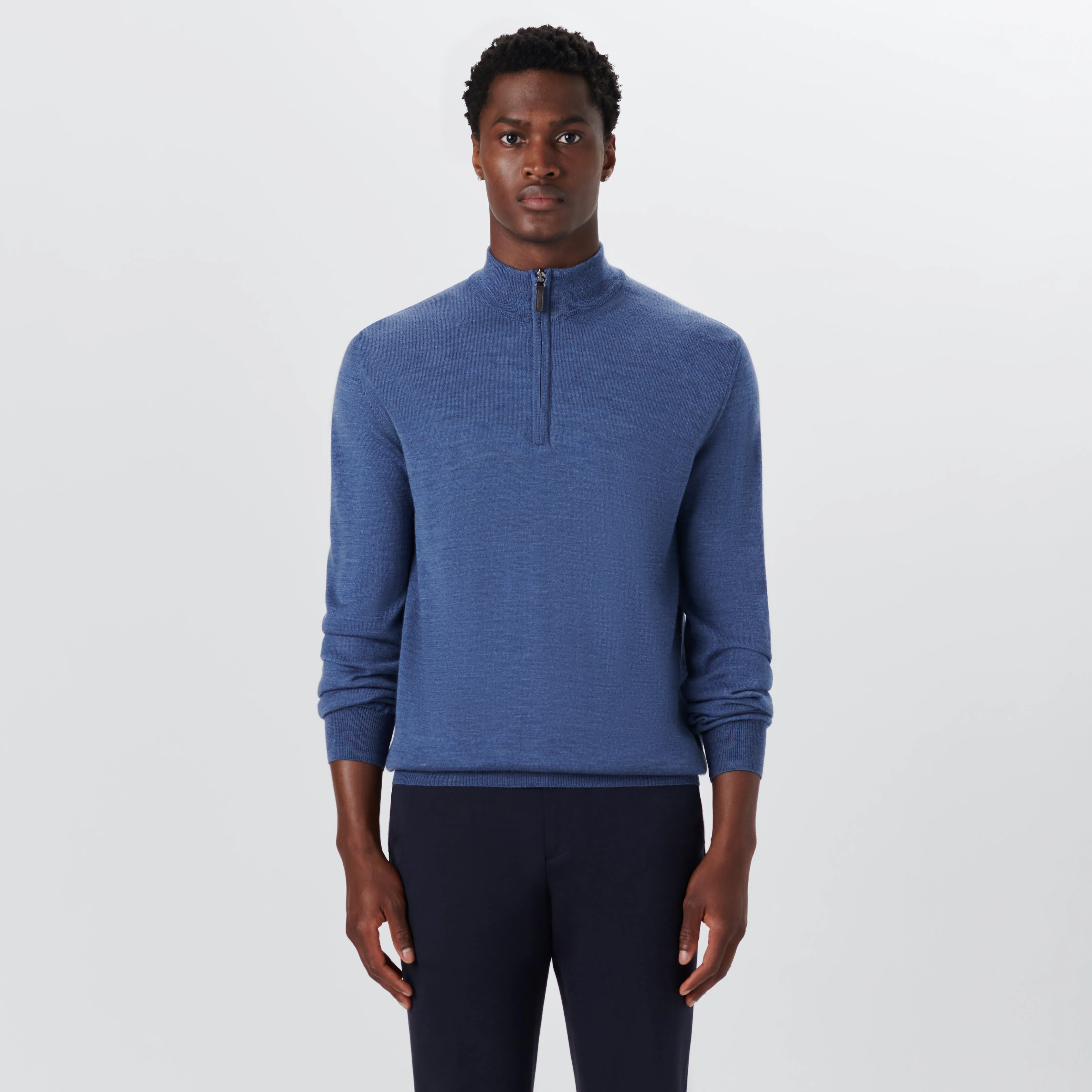 Super Merino Solid Quarter Zip Sweater sold by Bugatchi product image thumbnail 2