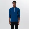 Long Sleeve Quarter Zip Polo sold by Bugatchi