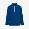 Long Sleeve Quarter Zip Polo sold by Bugatchi