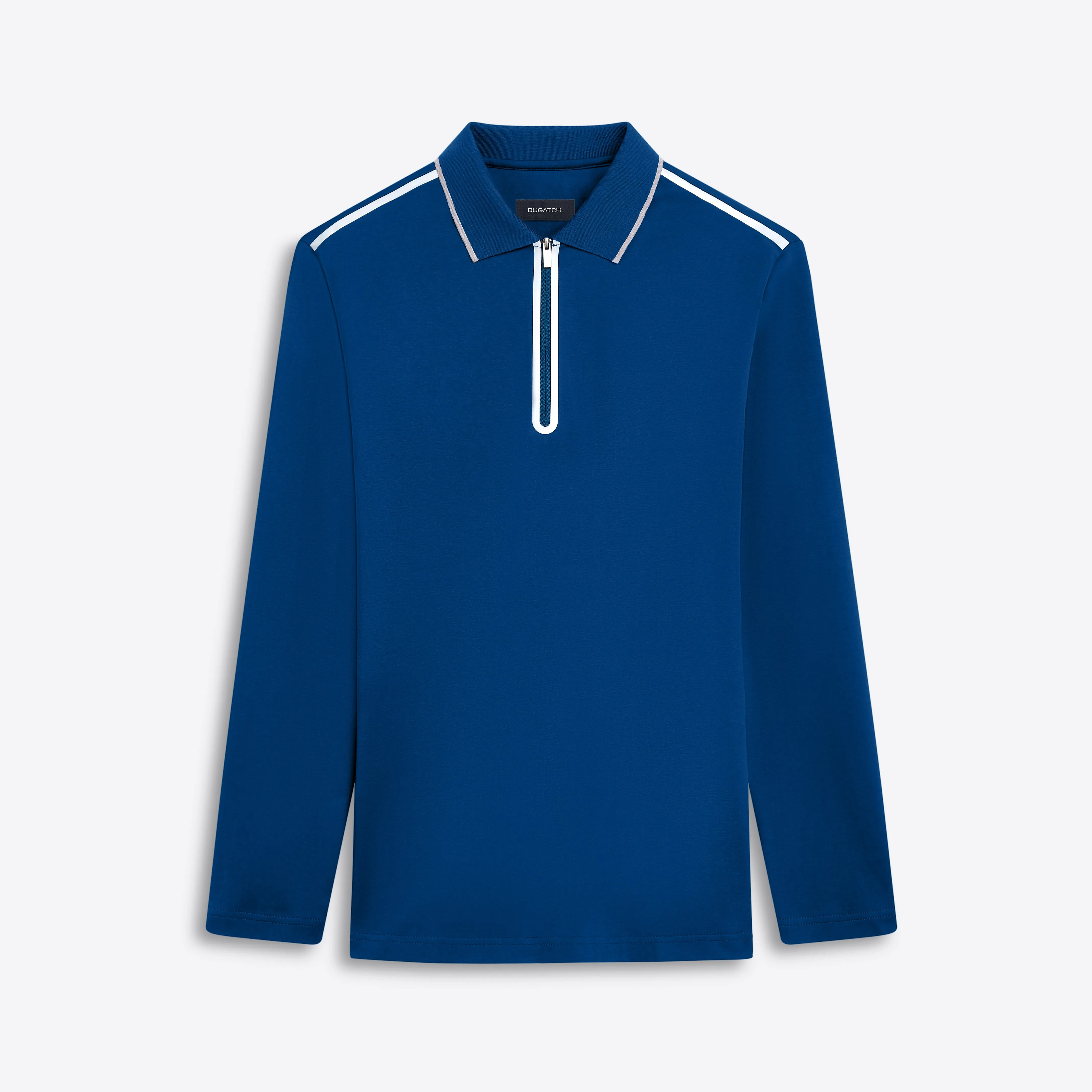 Long Sleeve Quarter Zip Polo sold by Bugatchi
