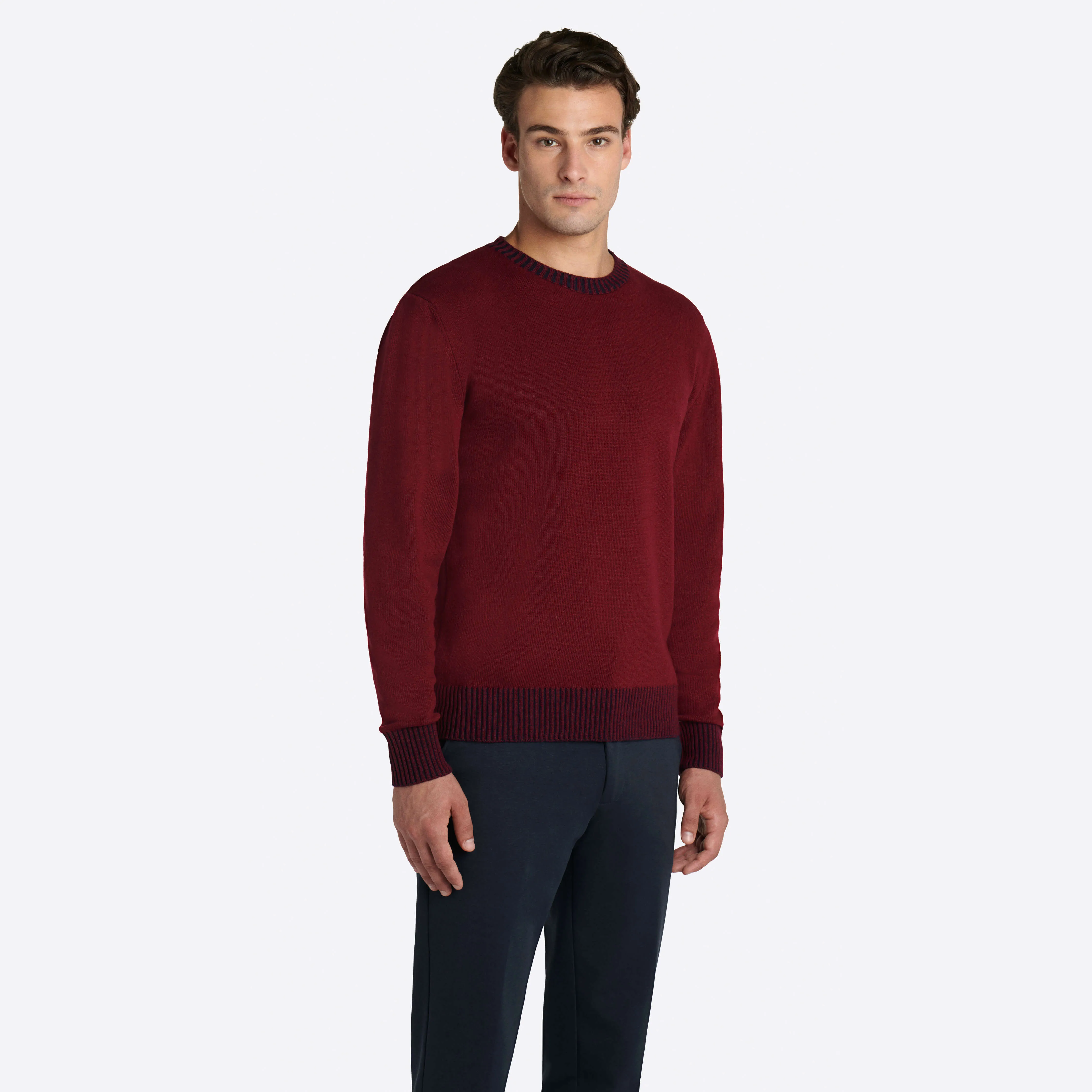 Solid Crew Neck Sweater sold by Bugatchi product image thumbnail 3