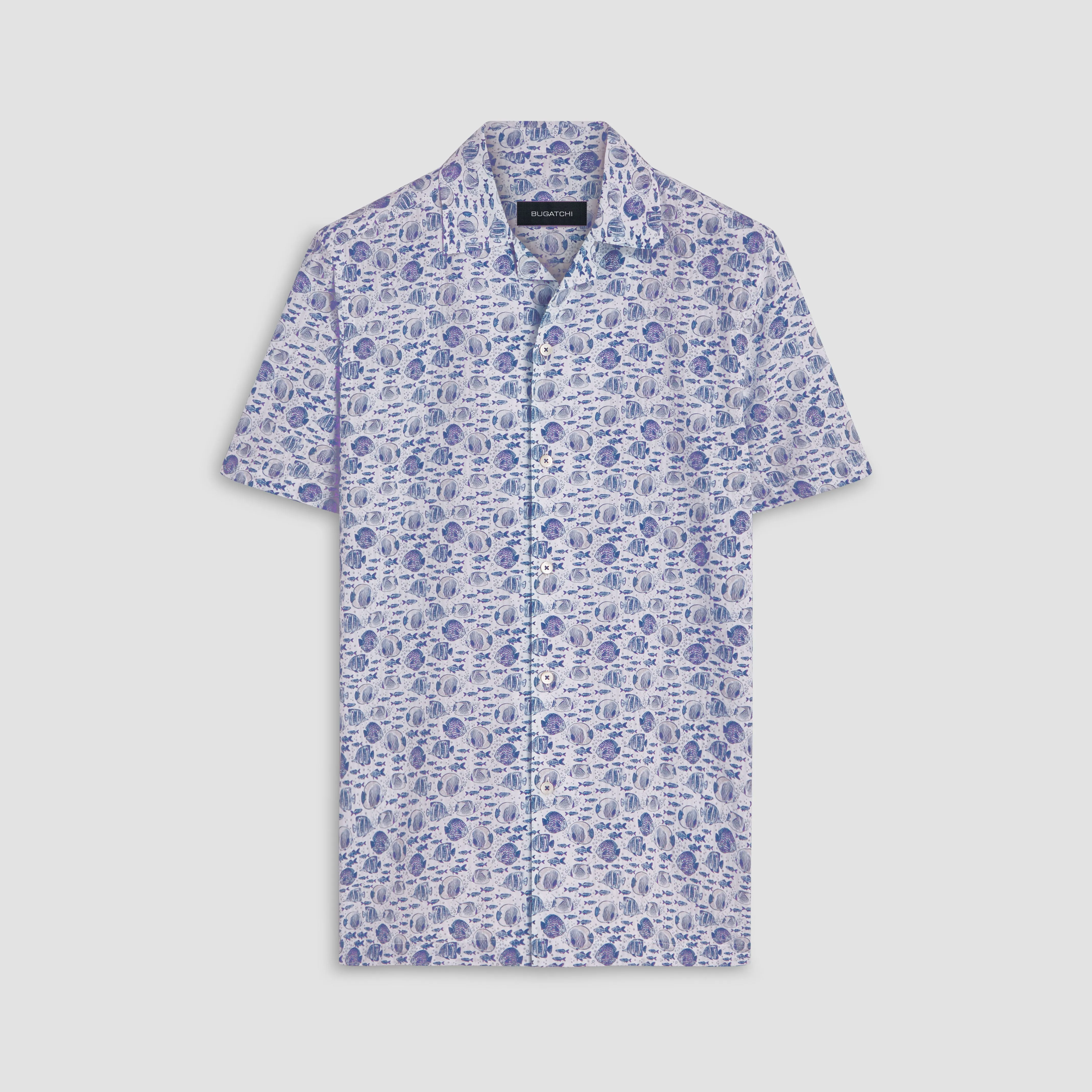 Jackson Fish Print Short Sleeve Shirt sold by Bugatchi