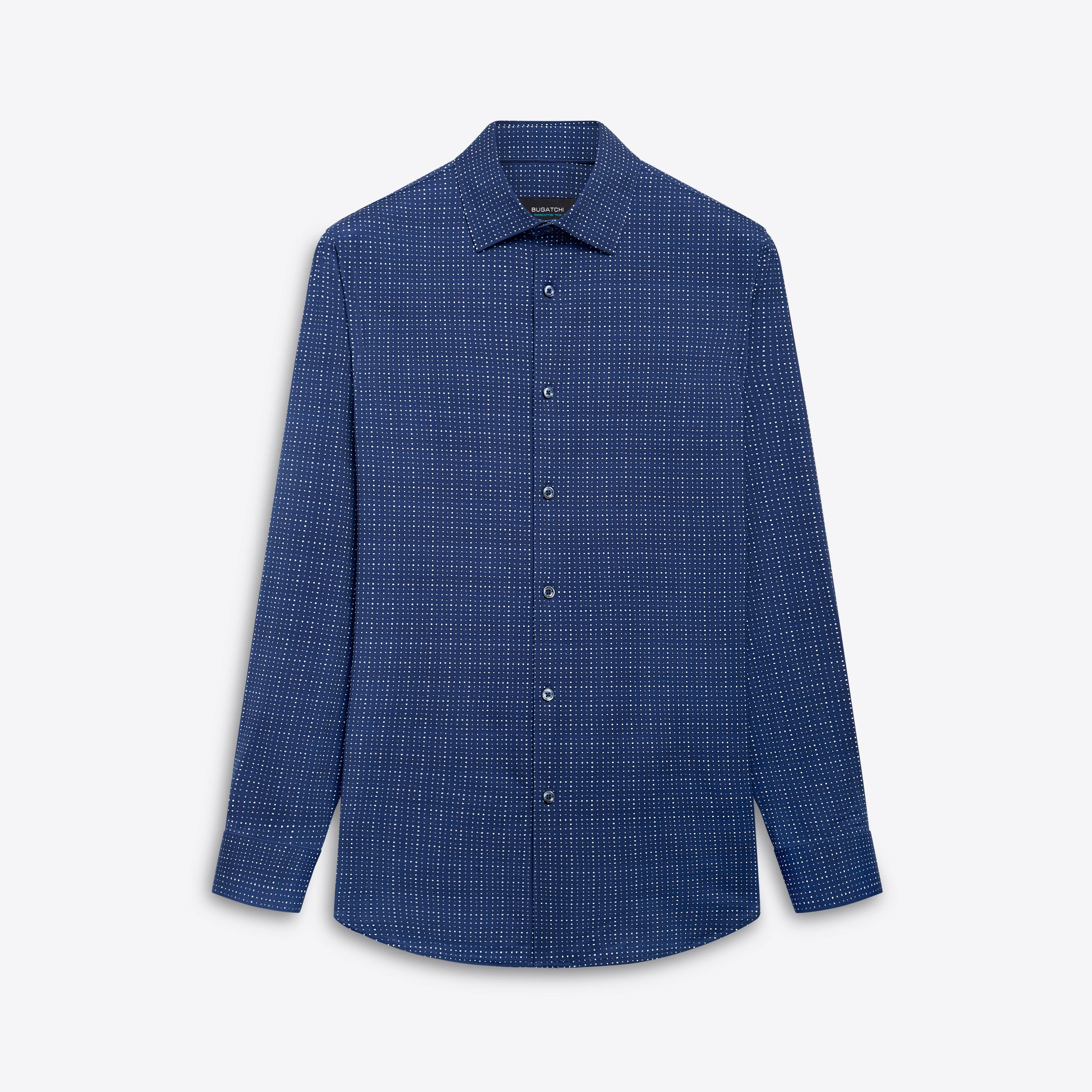JAMES Dot Print OoohCotton Shirt sold by Bugatchi