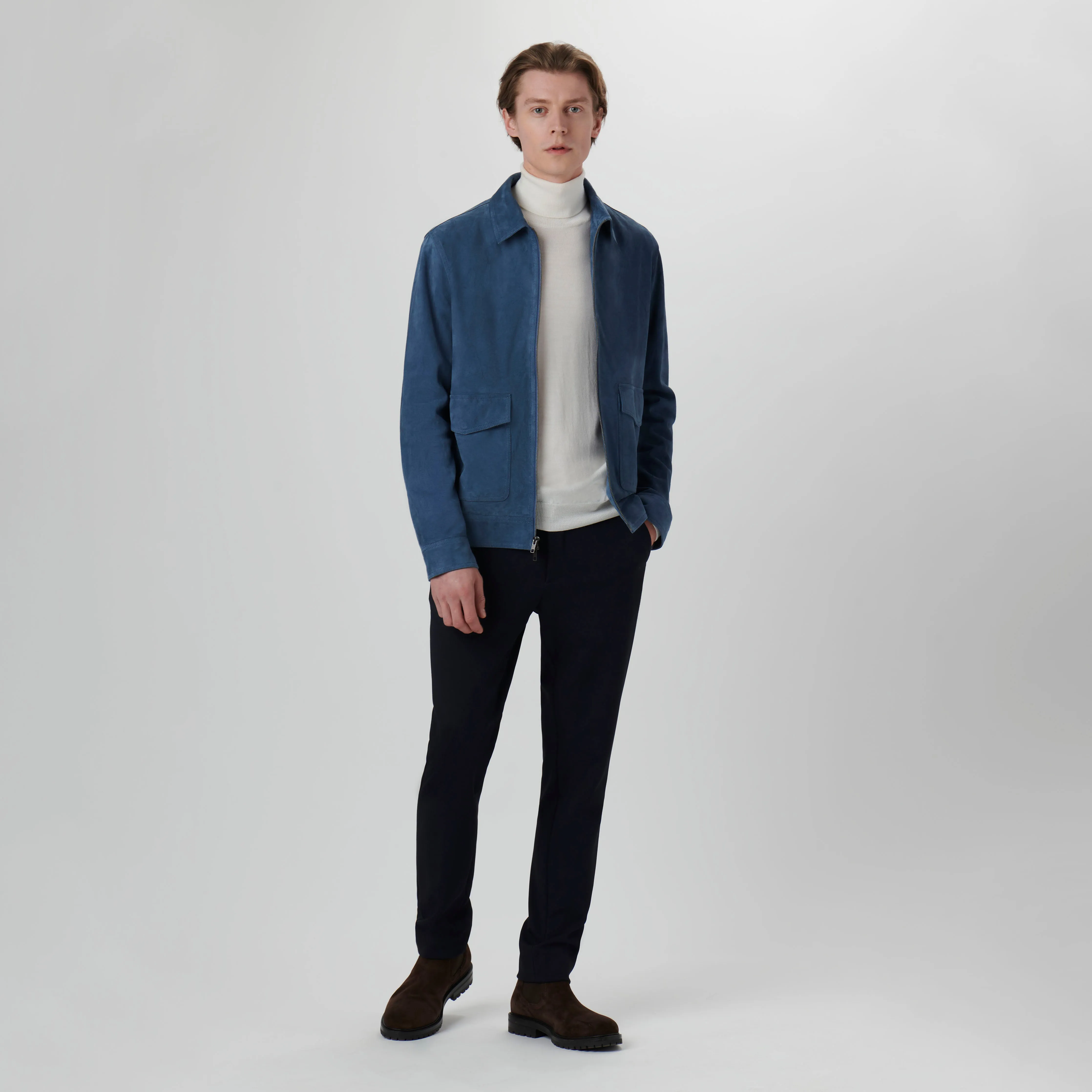 Suede Trucker Jacket sold by Bugatchi product image thumbnail 5