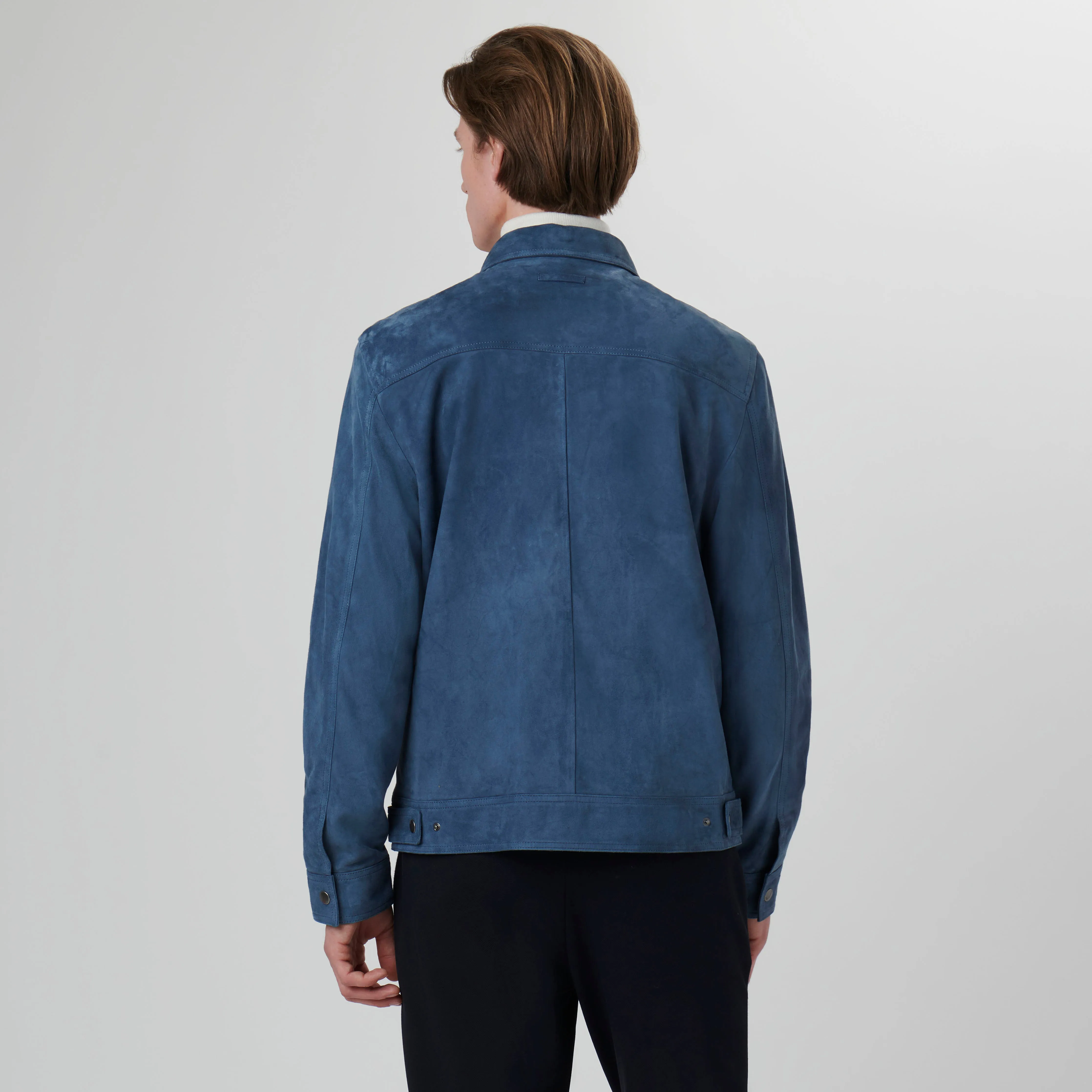 Suede Trucker Jacket sold by Bugatchi product image thumbnail 4