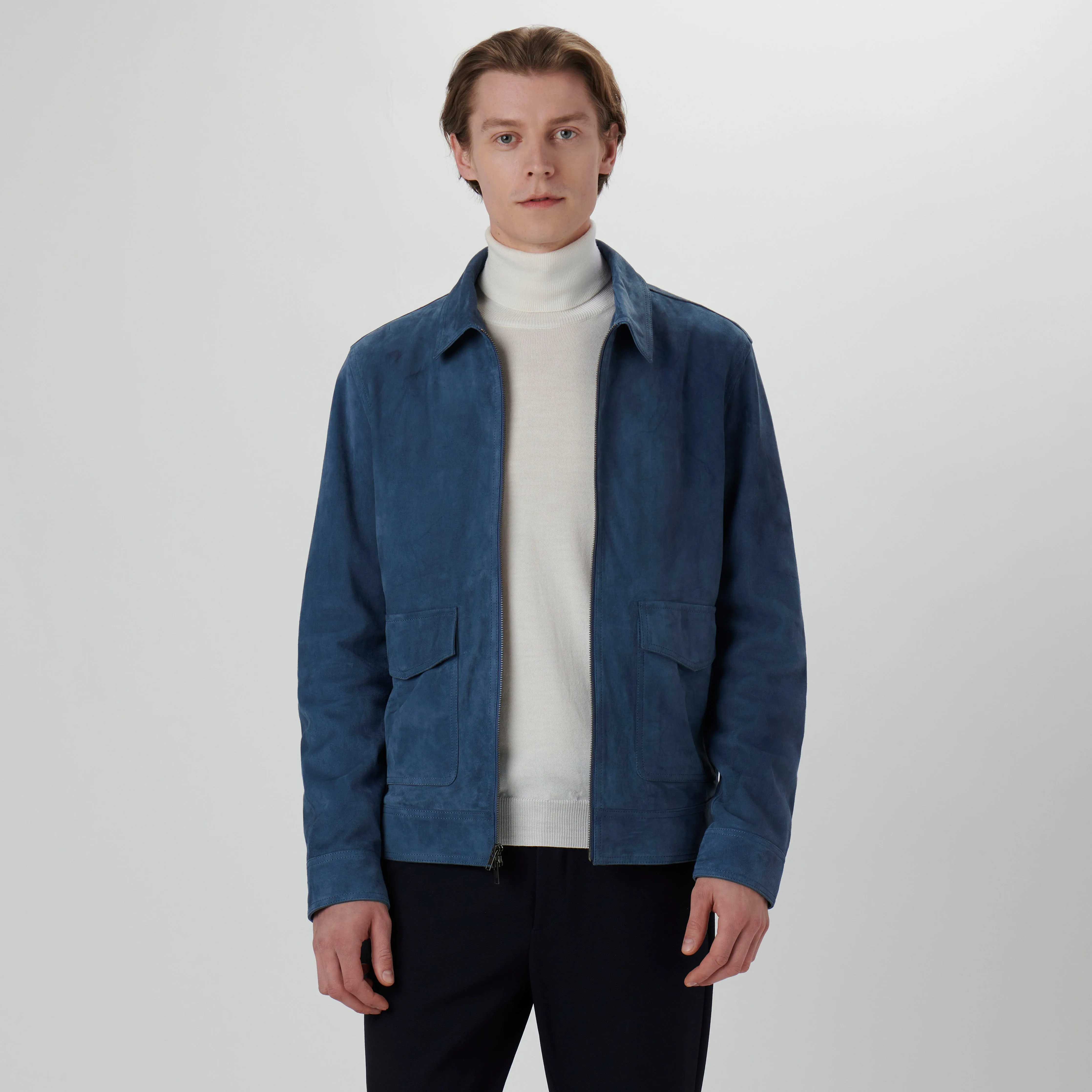 Suede Trucker Jacket sold by Bugatchi product image thumbnail 2