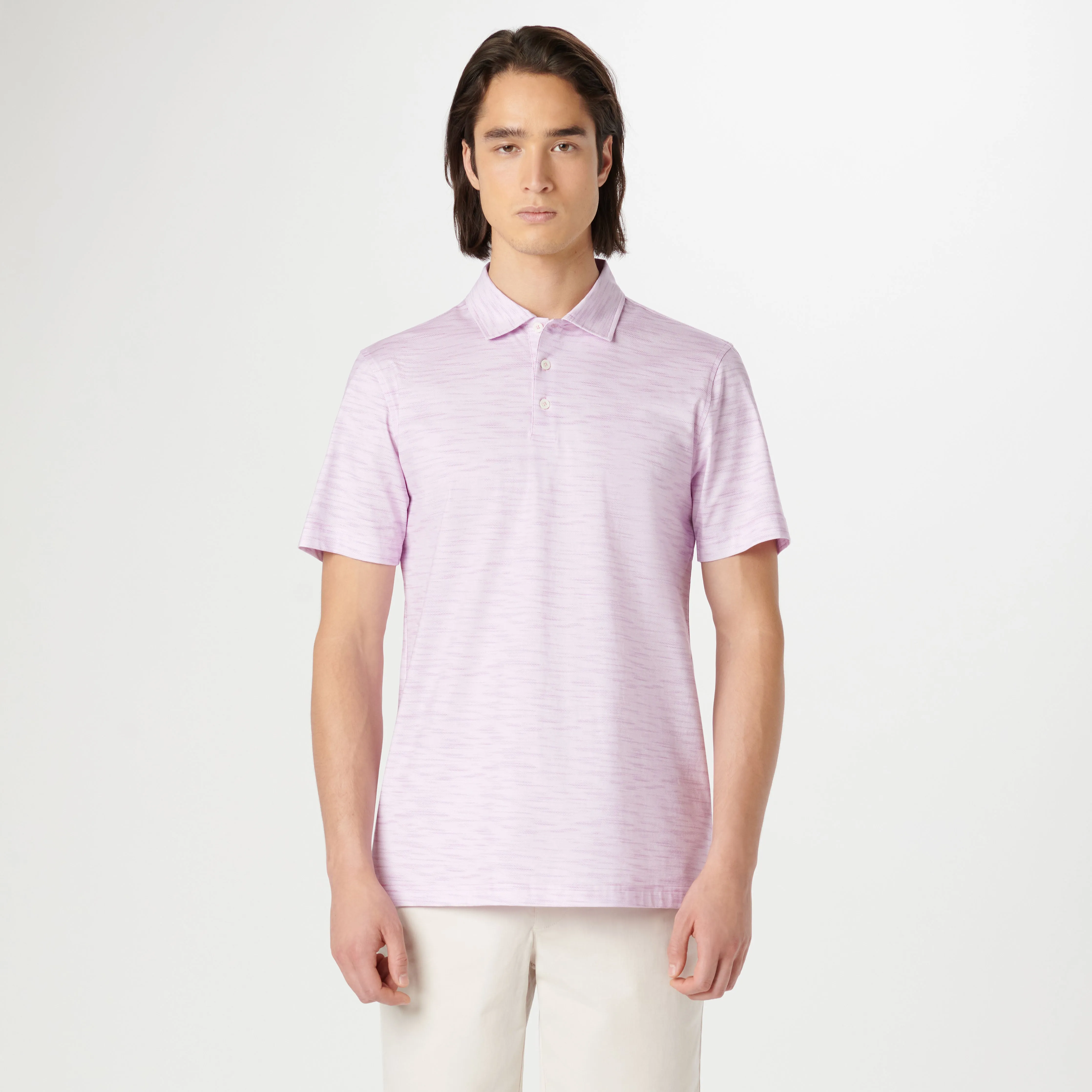 Victor Stitch Print OoohCotton Polo sold by Bugatchi product image thumbnail 2