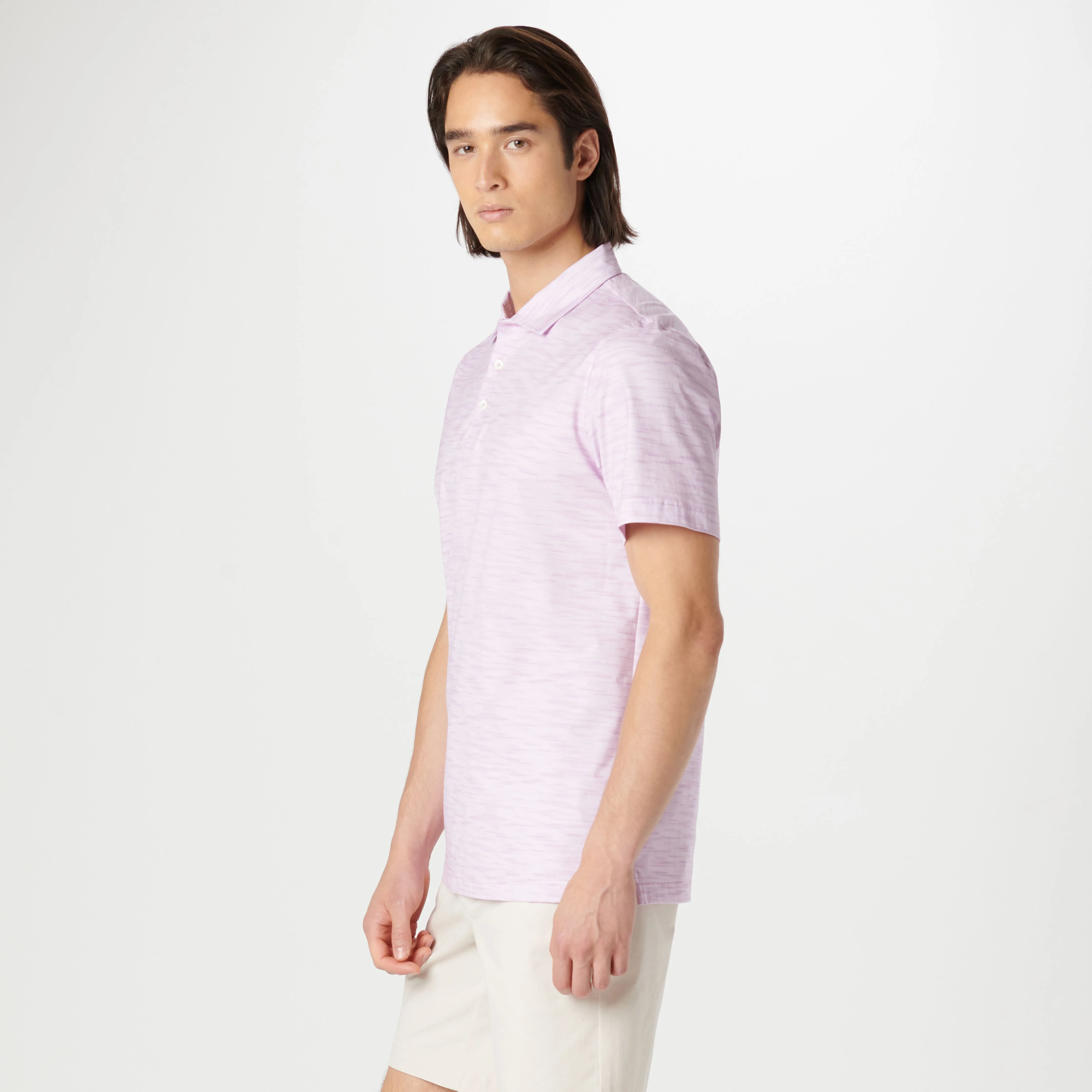 Victor Stitch Print OoohCotton Polo sold by Bugatchi product image thumbnail 3