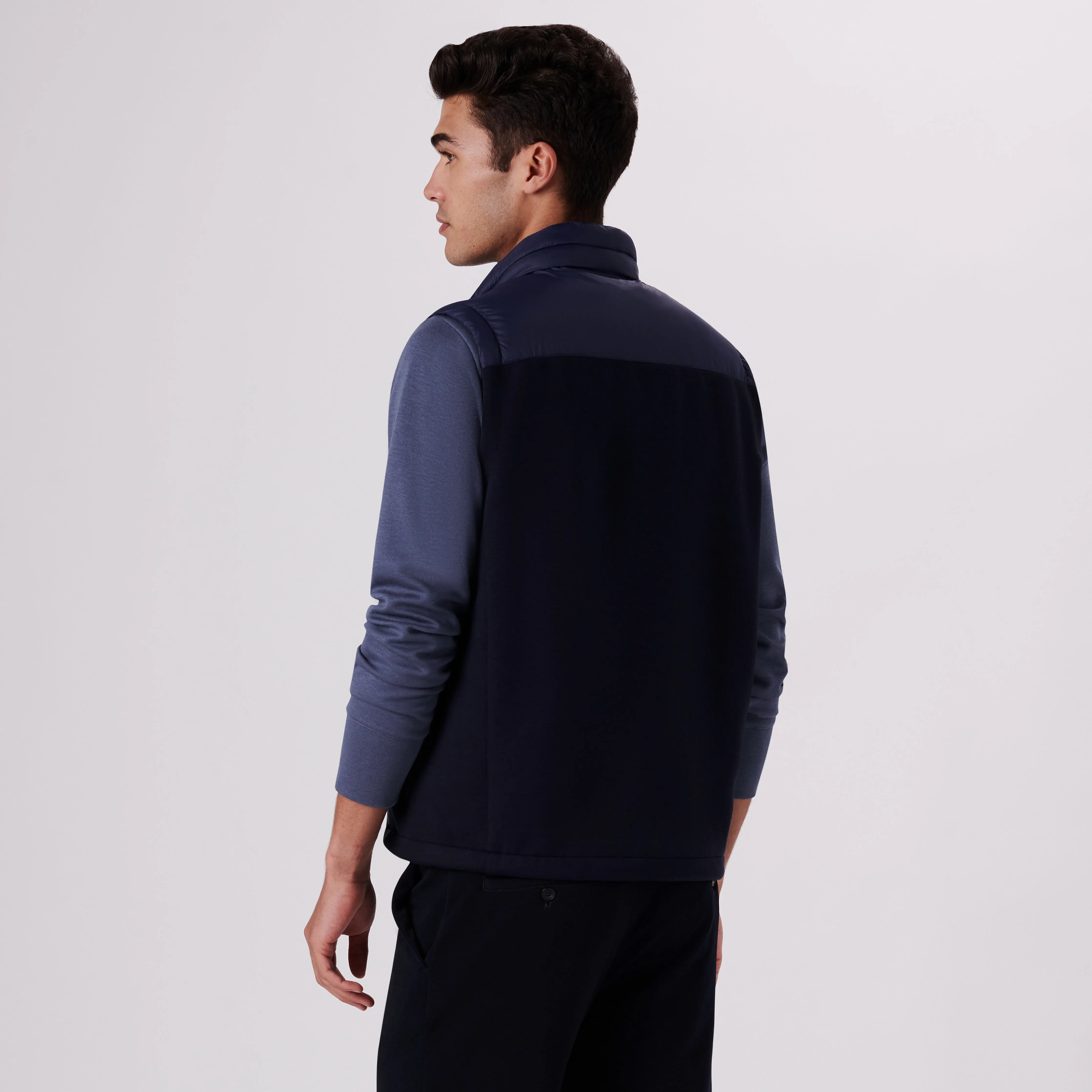 Quilted Vest With Knit Back sold by Bugatchi product image thumbnail 4